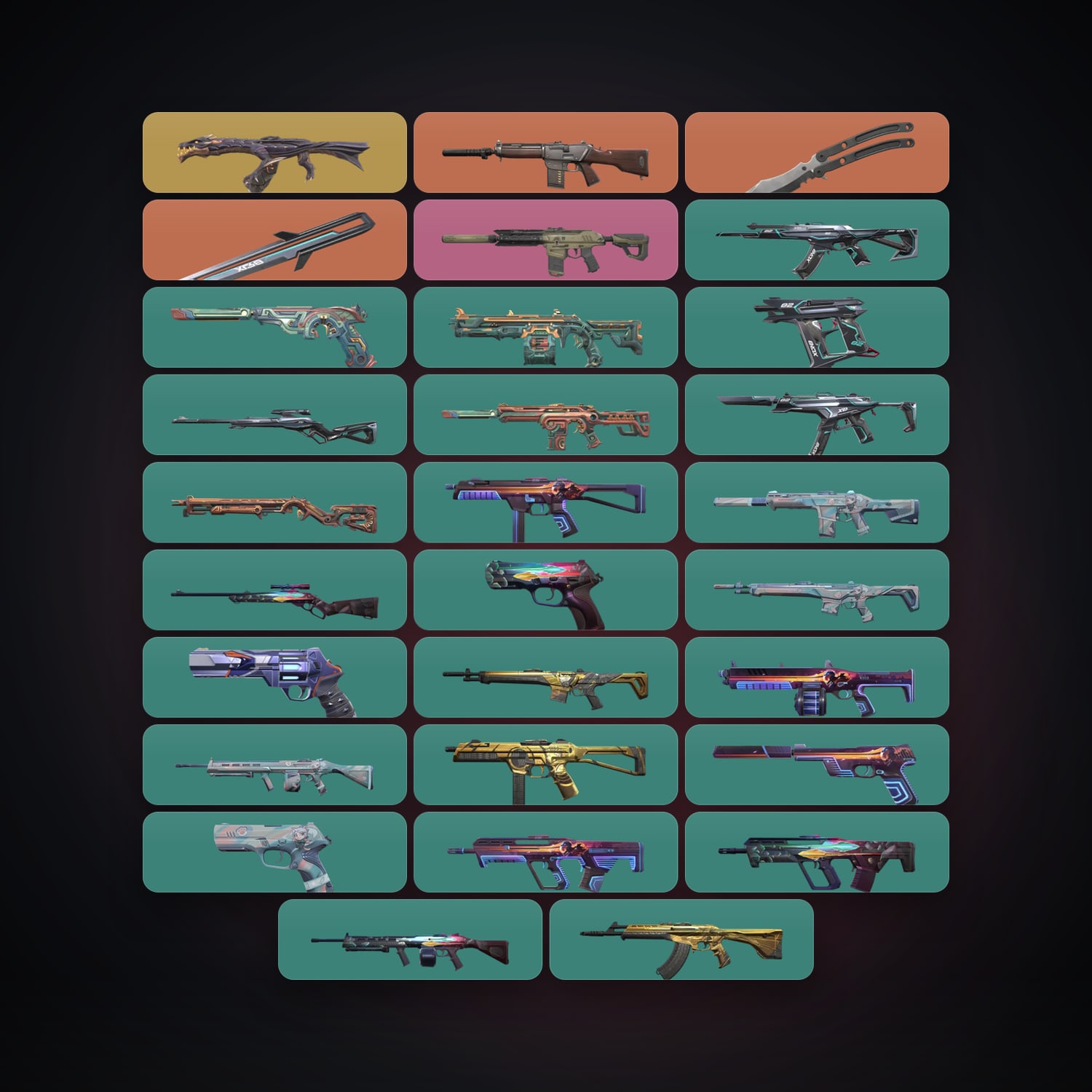 AP Diamond 3 locker — 2 knives, 29 skins, lvl 115 — HabibiAccounts