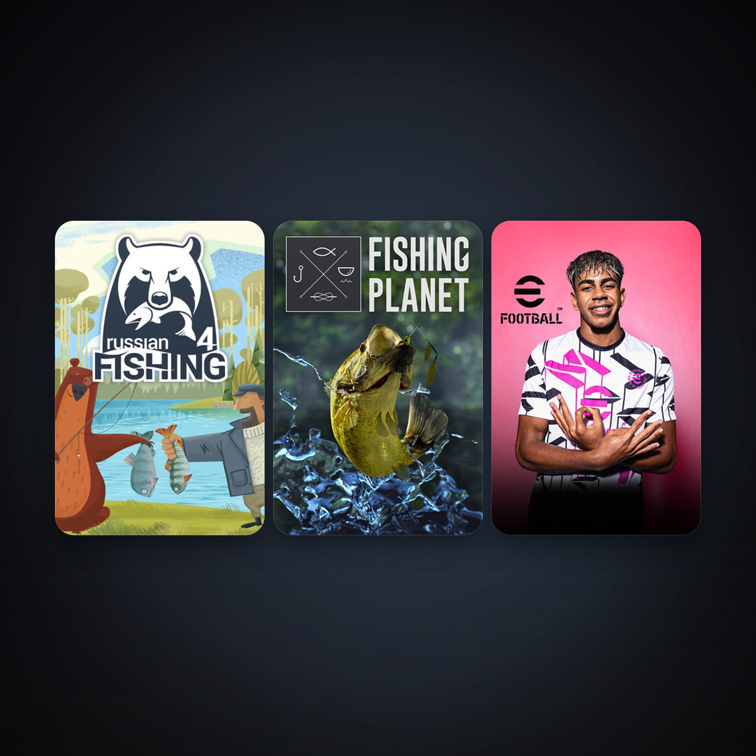 Fishing Planet + Russian Fishing 4, 4 games, clean — HabibiAccounts