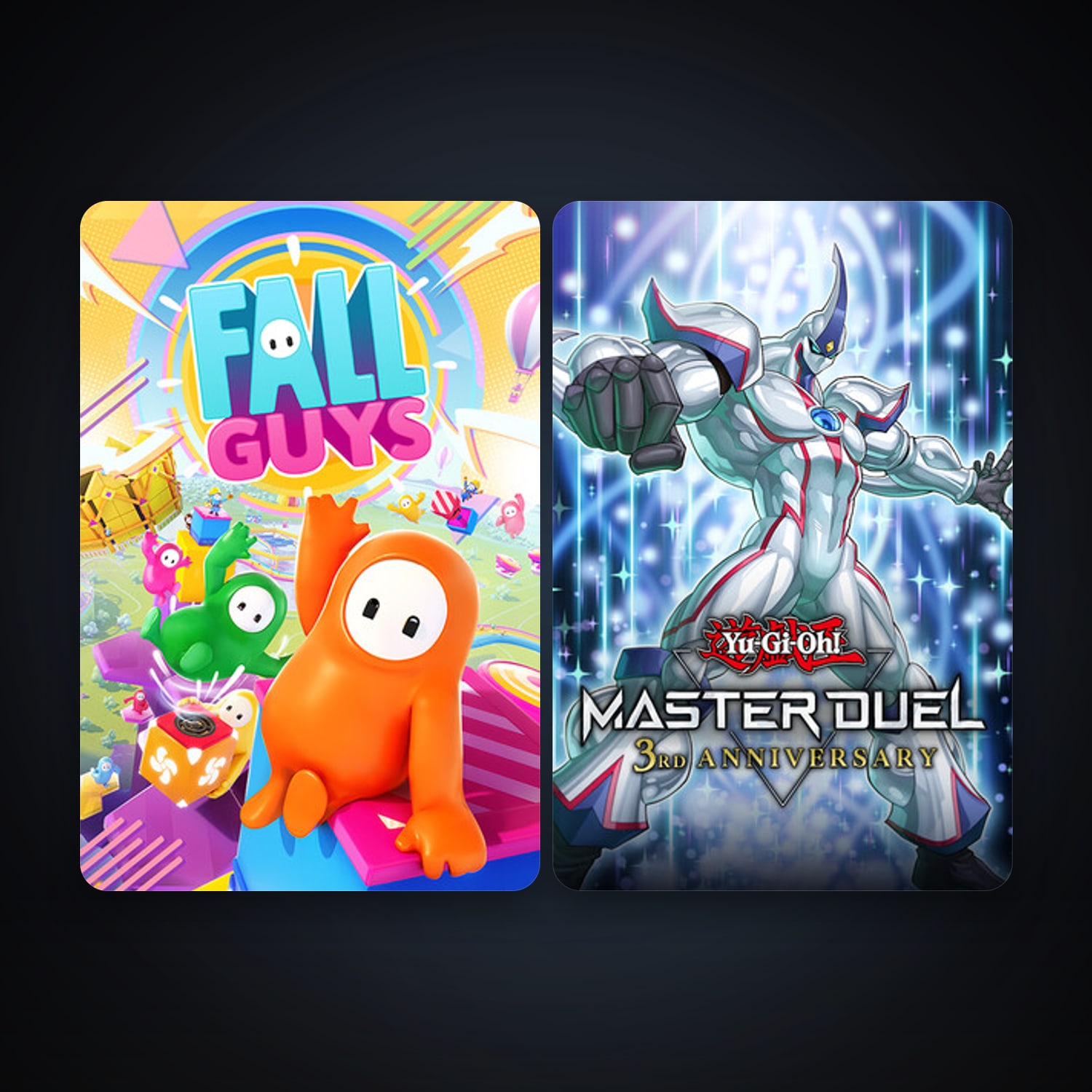 Fall Guys + Yu-Gi-Oh! Master Duel, 2 games, clean — HabibiAccounts
