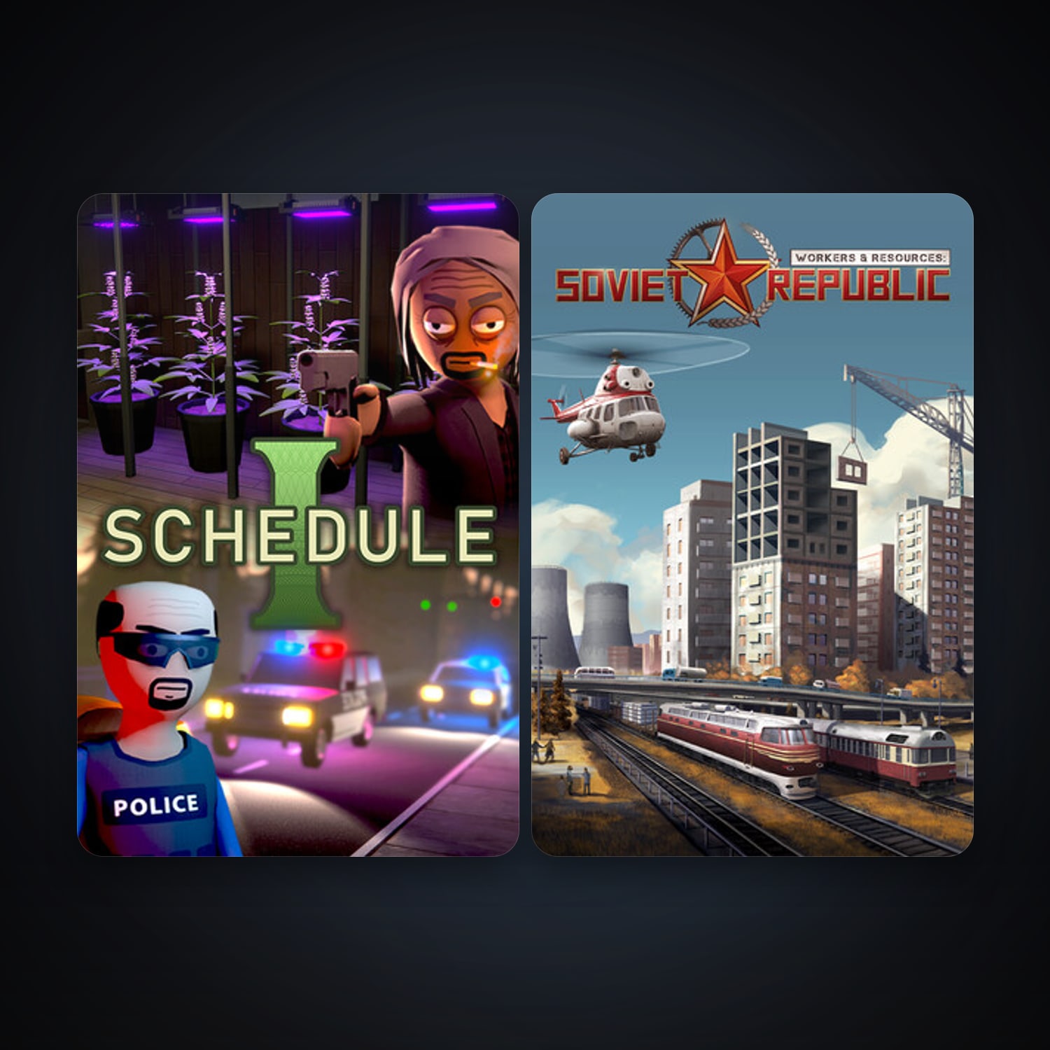 Workers & Resources: Soviet Republic + Schedule I, 2 games, clean — HabibiAccounts