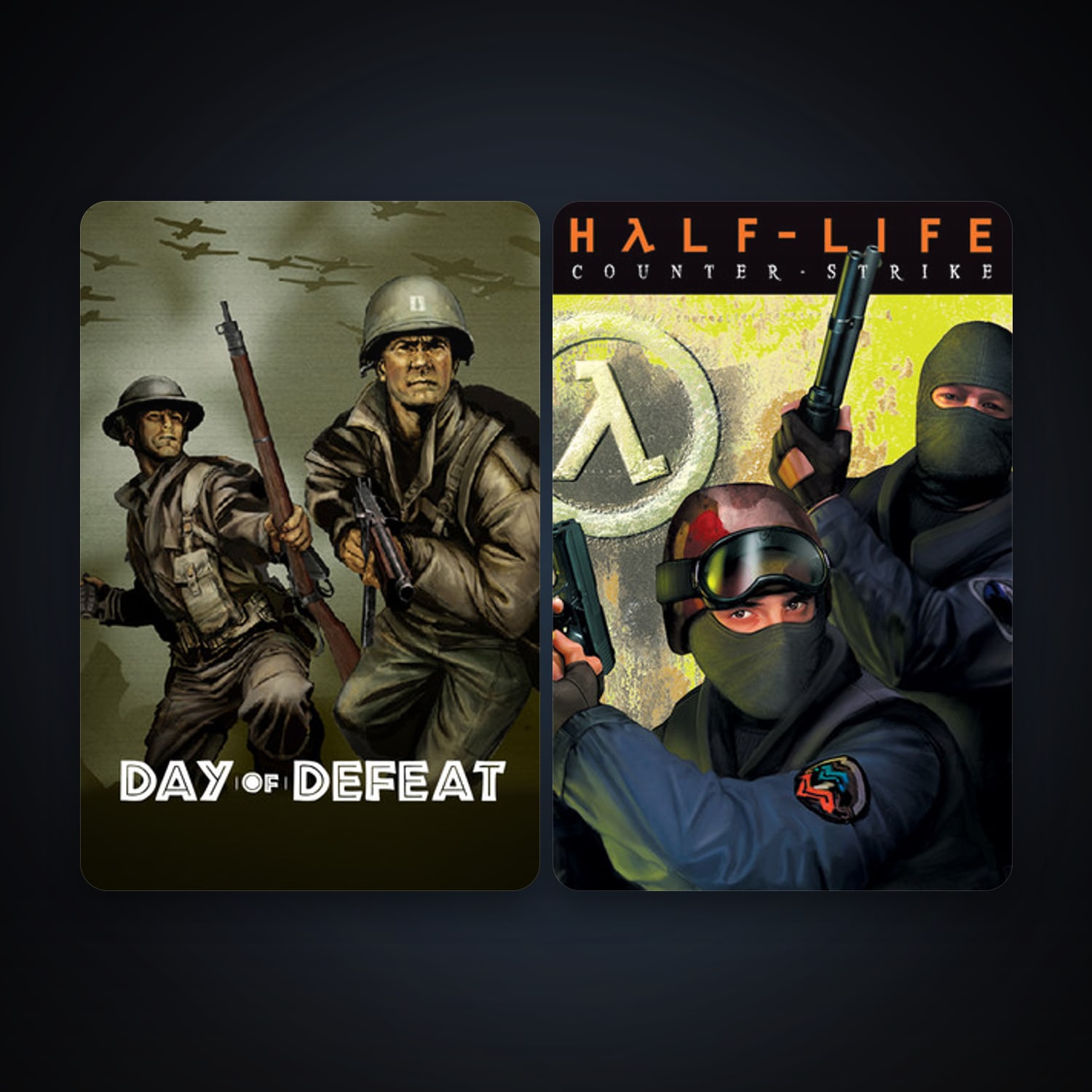 Counter-Strike + Day of Defeat, 6 games, Steam 10, clean — HabibiAccounts