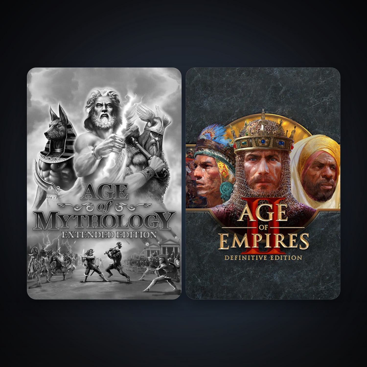 Age of Mythology: Extended Edition + Age of Empires II: Definitive Edition, 2 games, clean — HabibiAccounts