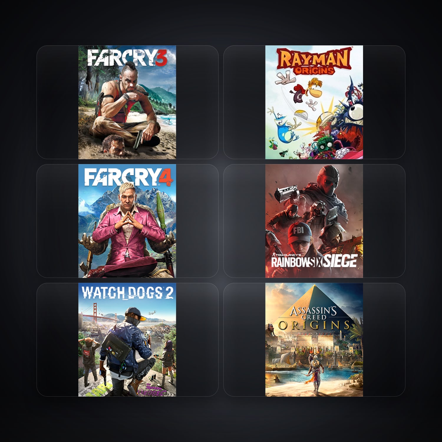 Ubisoft Far Cry 3 Deluxe Edition + Rayman Origins — BR — 8 games — HabibiAccounts