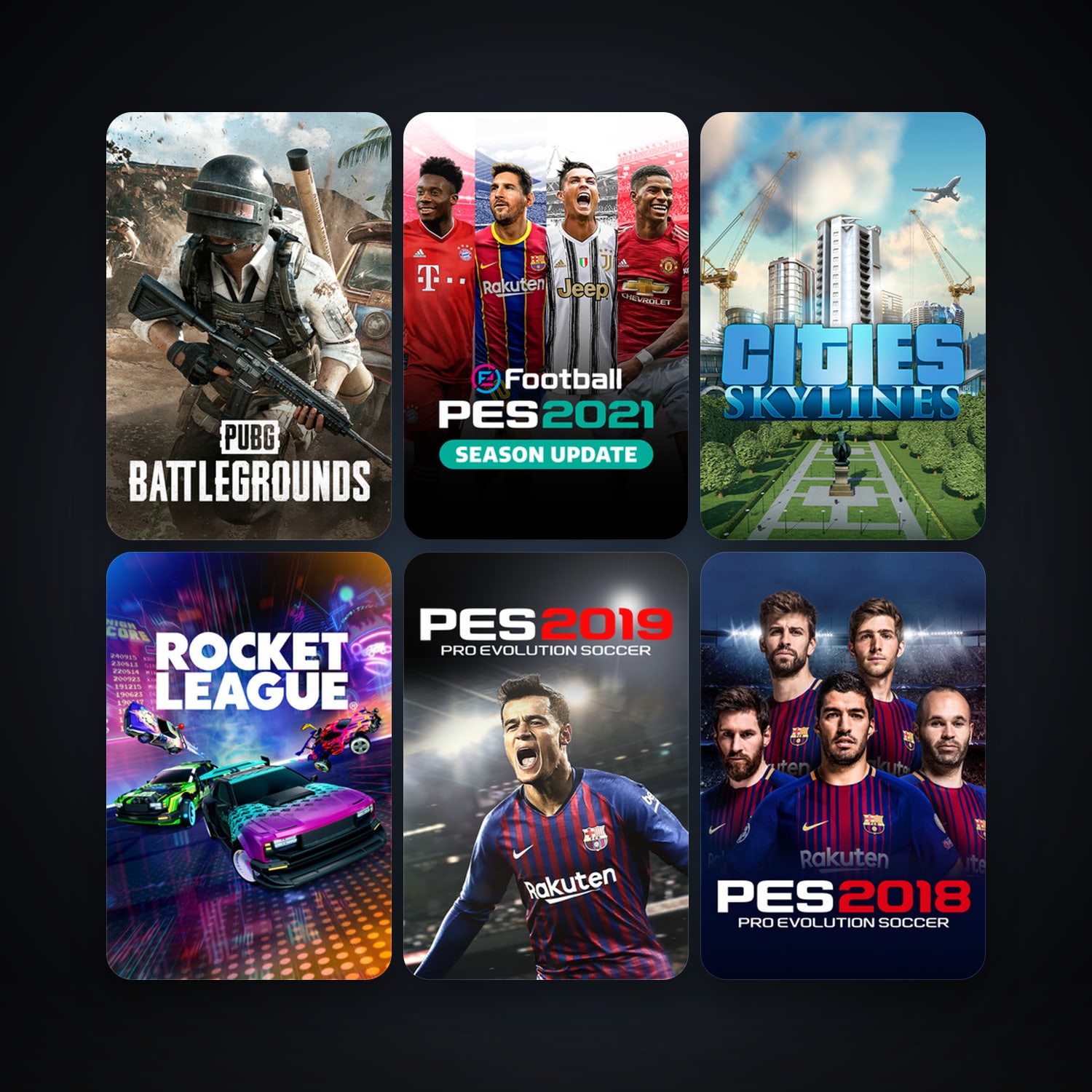 Rocket League + Cities: Skylines, 49 games, Steam 19, clean — HabibiAccounts