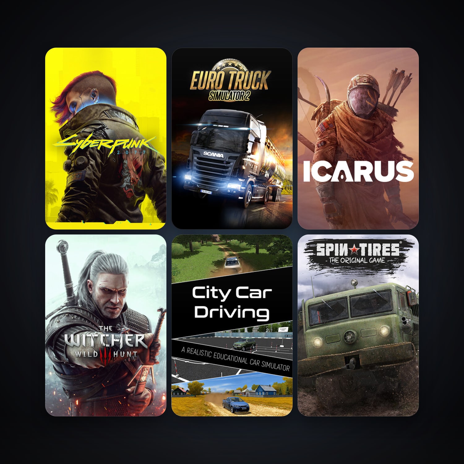 Euro Truck Simulator 2 + SPINTIRES, 164 games, Steam 10, clean — HabibiAccounts