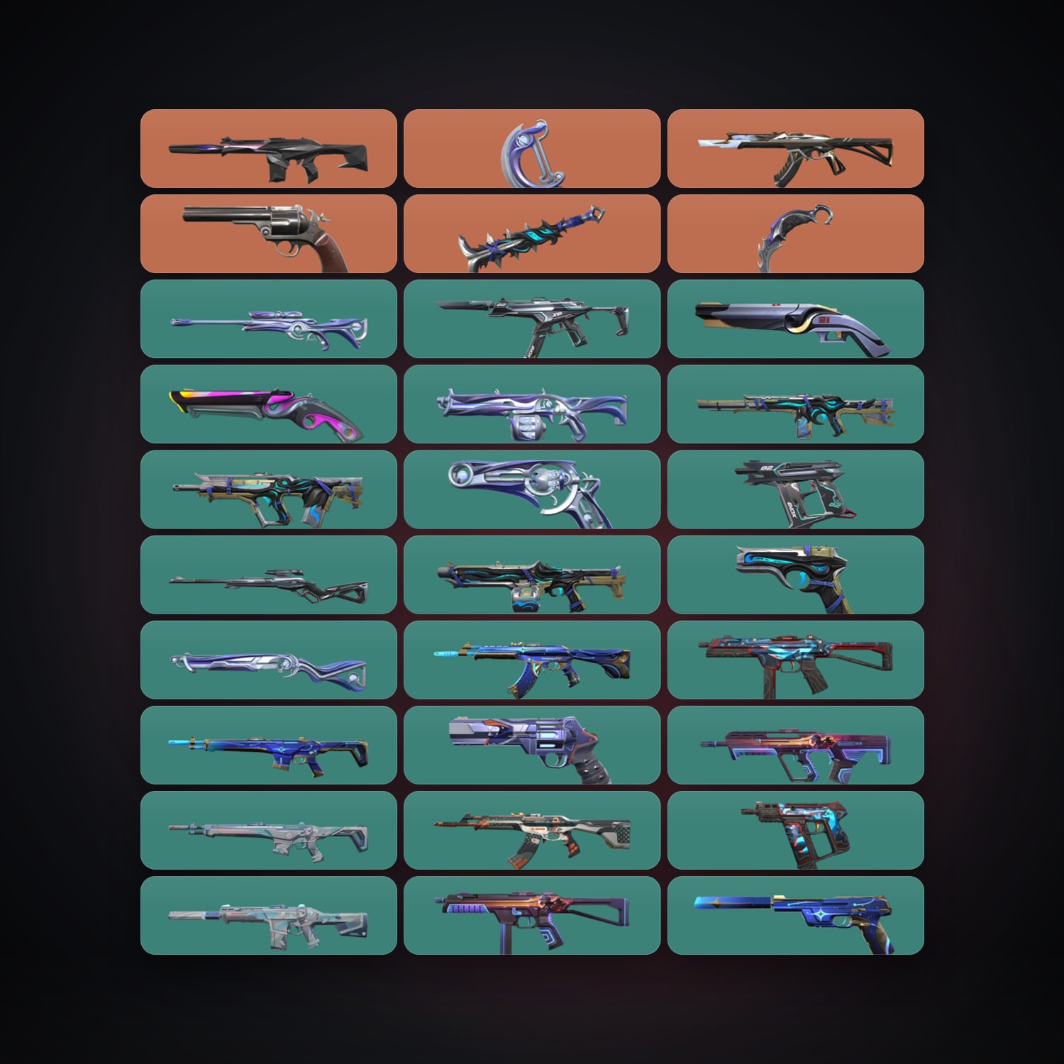 LA Silver 2 locker — 3 knives, 48 skins, lvl 179 — HabibiAccounts