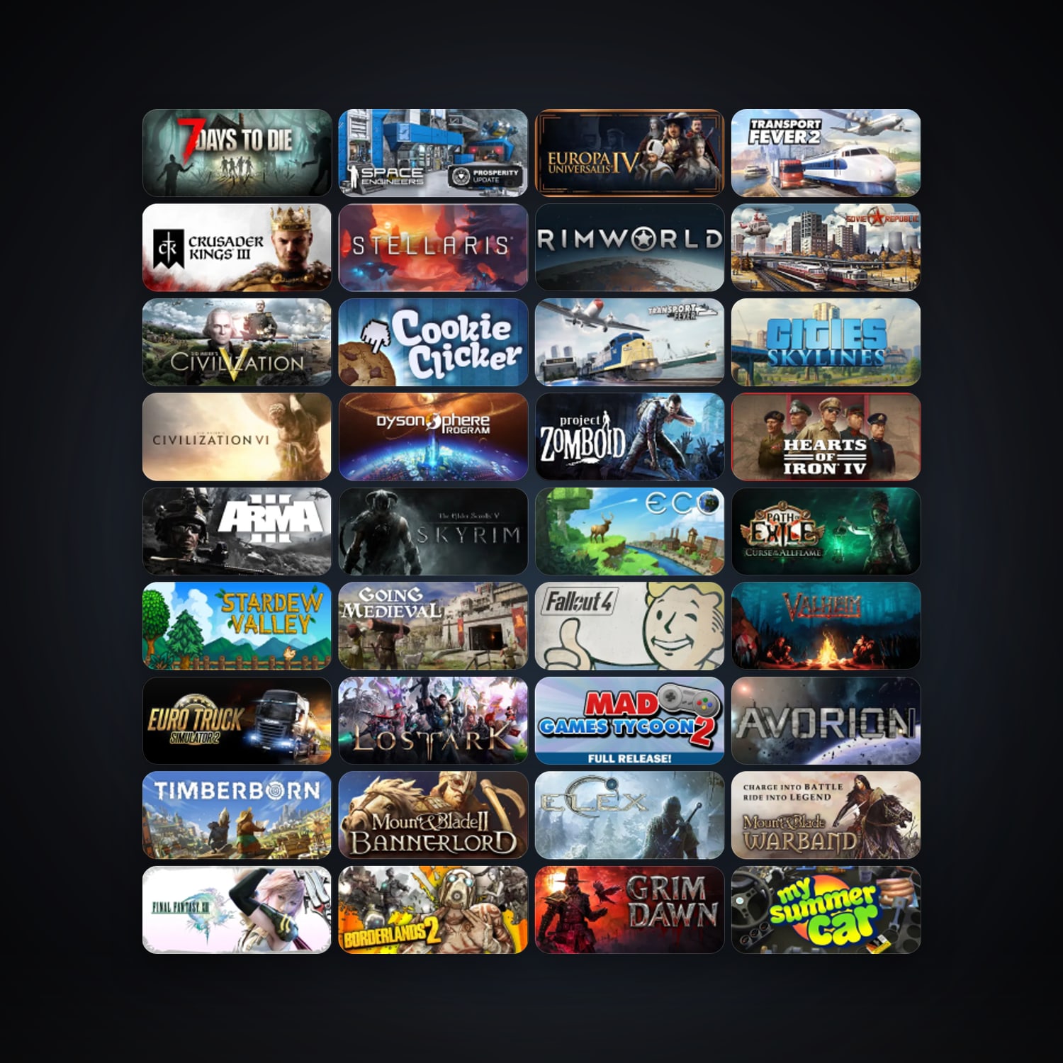 Europa Universalis IV + Space Engineers, 321 games, Steam 13, clean — HabibiAccounts