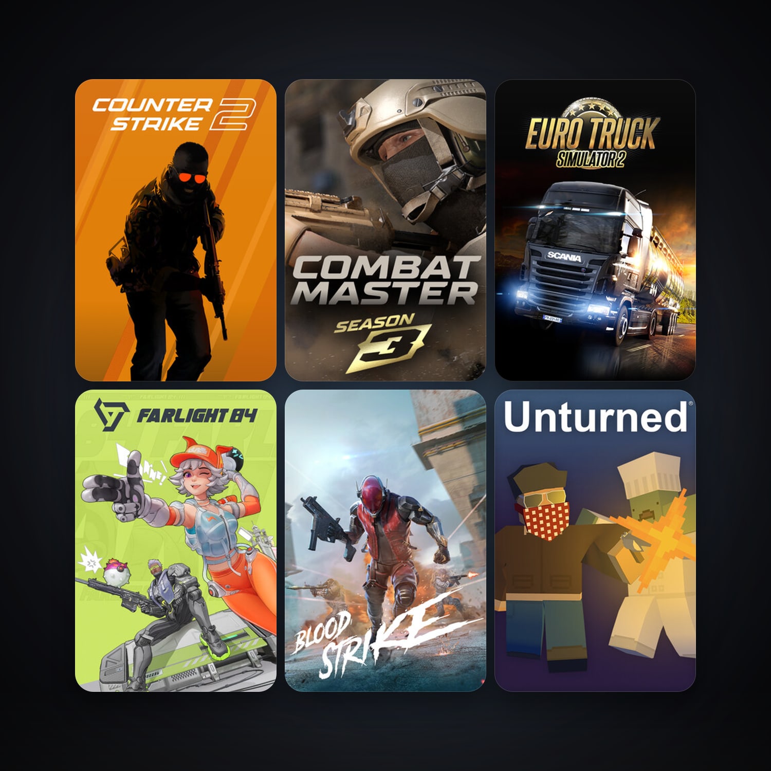 CS2 Prime + Euro Truck Simulator 2, 51 games, Steam 10, clean — HabibiAccounts