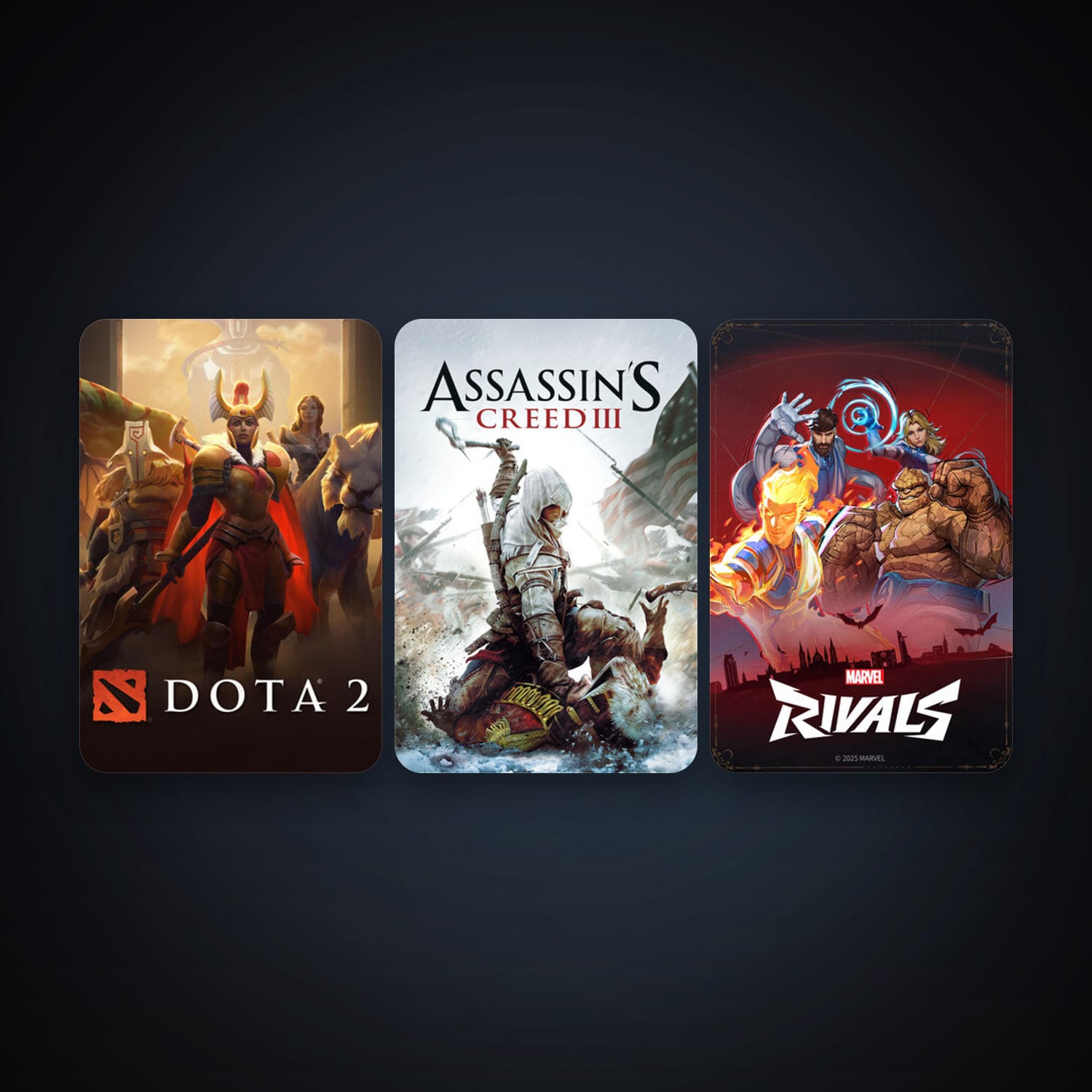 Dota 2 + Assassin’s Creed III, 4 games, clean — HabibiAccounts