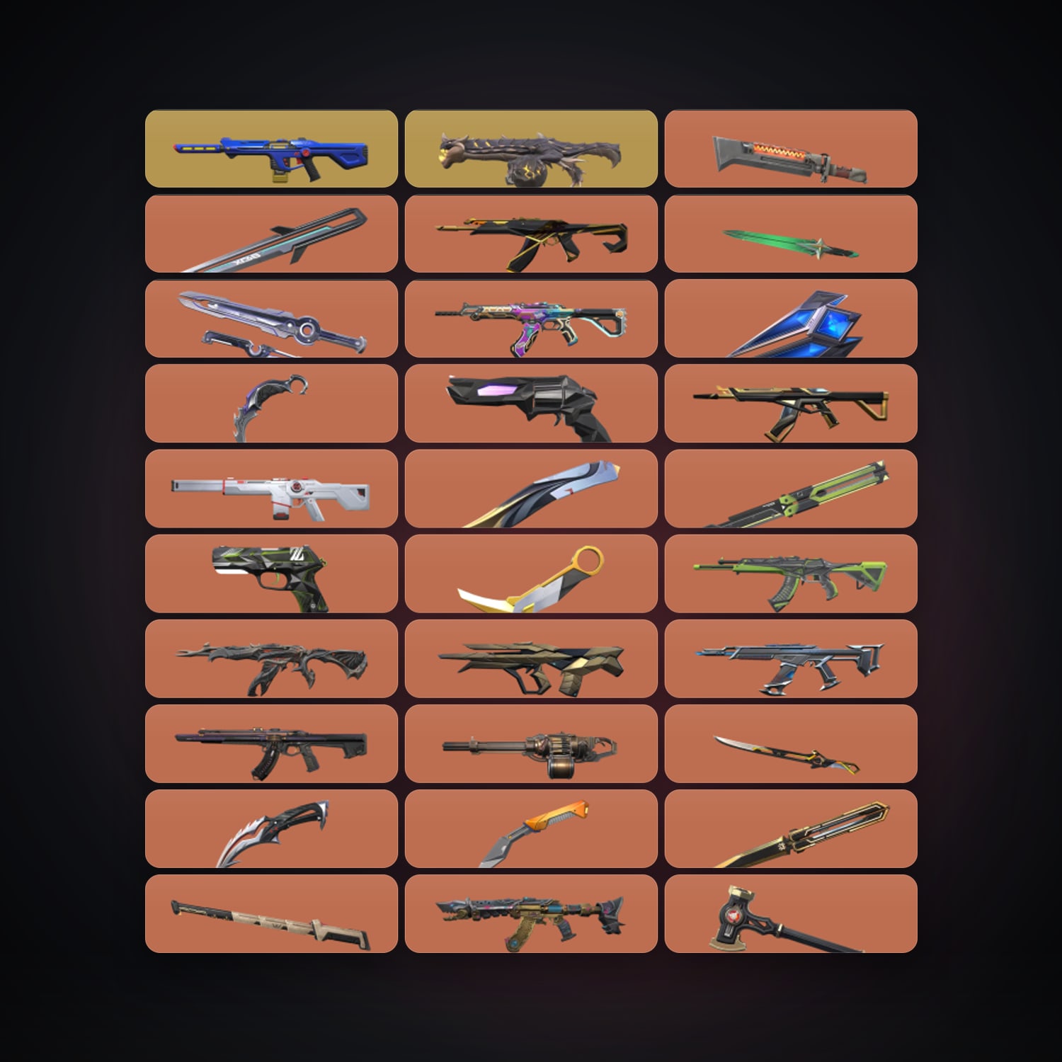 AP Silver 3 locker — 27 knives, 284 skins, lvl 328 — HabibiAccounts