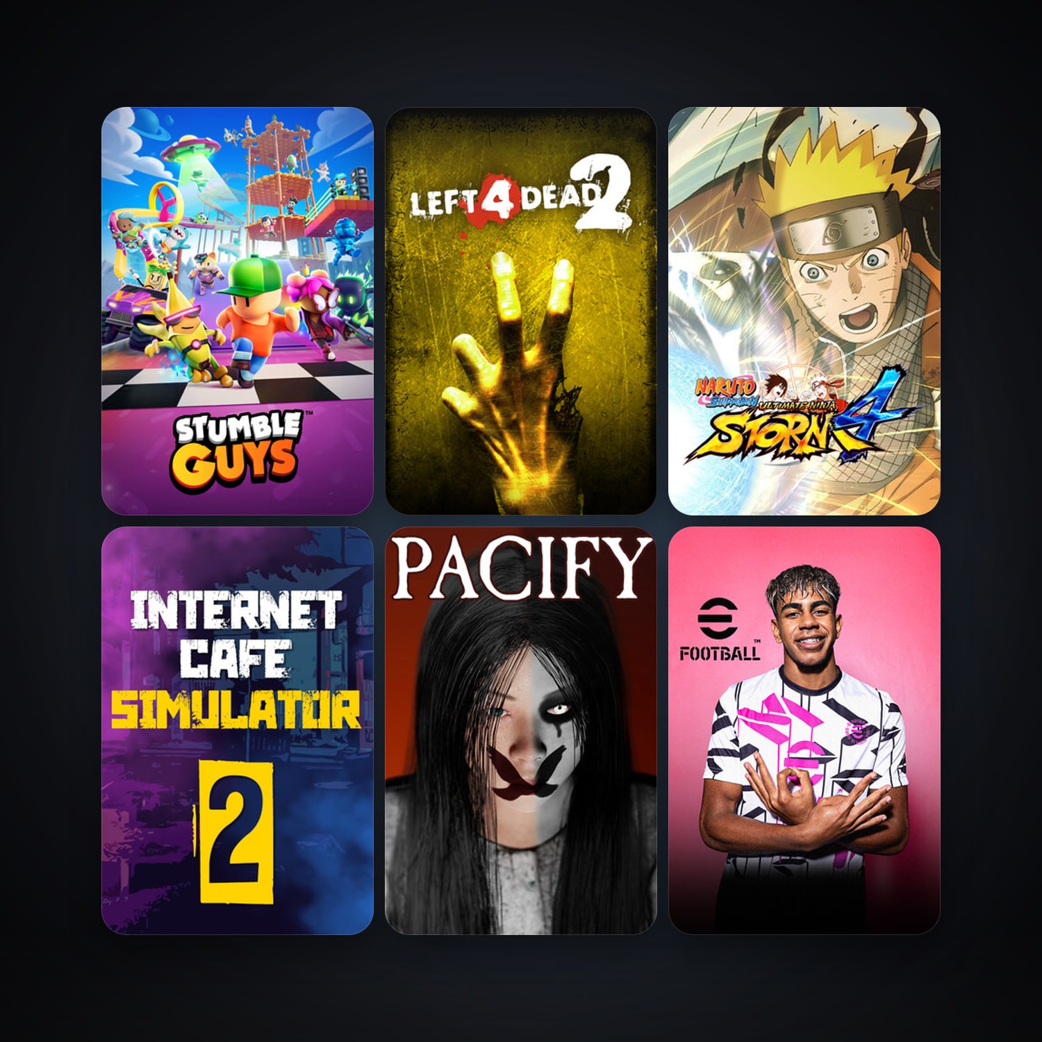 Left 4 Dead 2 + NARUTO SHIPPUDEN: Ultimate Ninja STORM 4, 49 games, clean — HabibiAccounts