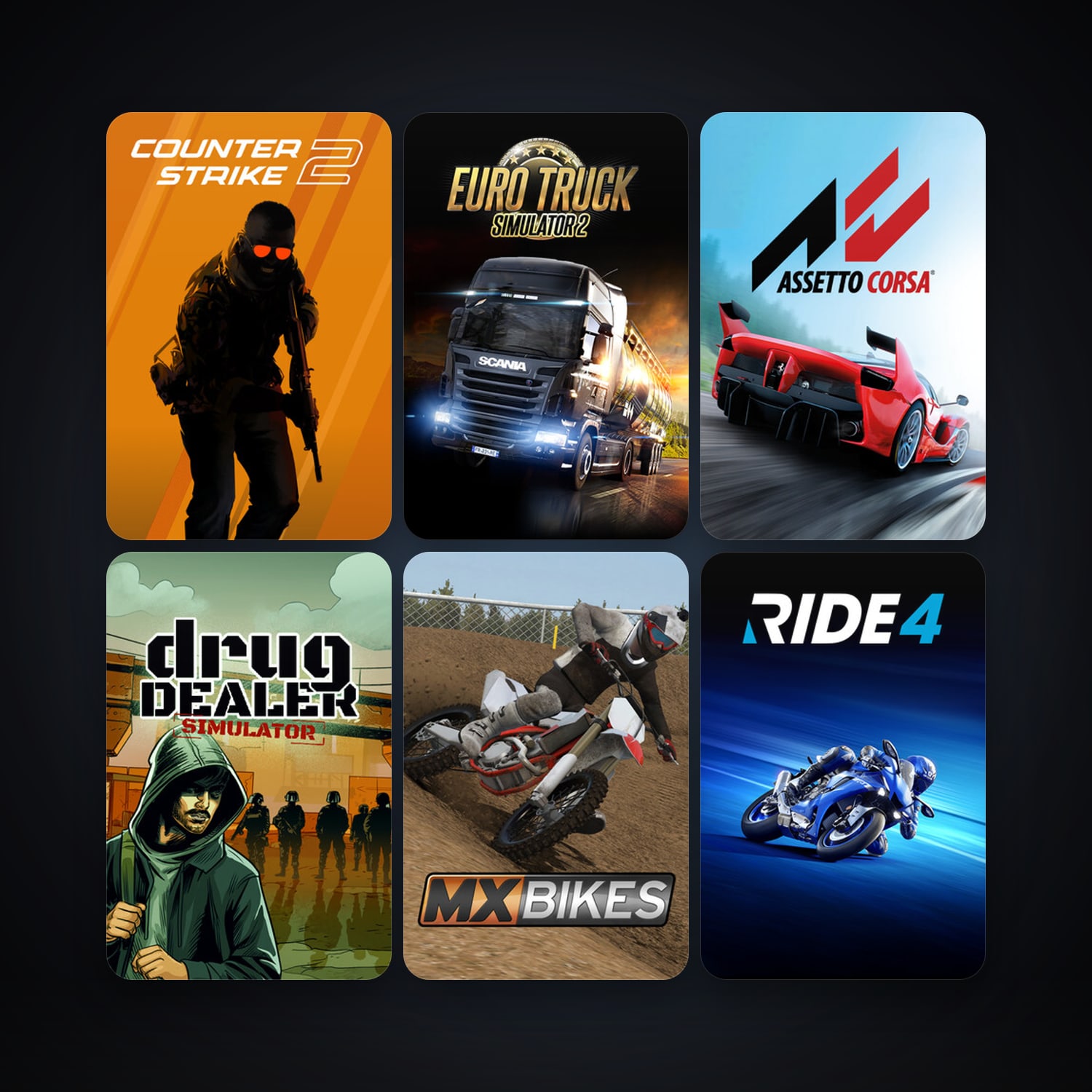 CS2 Prime + Euro Truck Simulator 2, 66 games, clean — HabibiAccounts