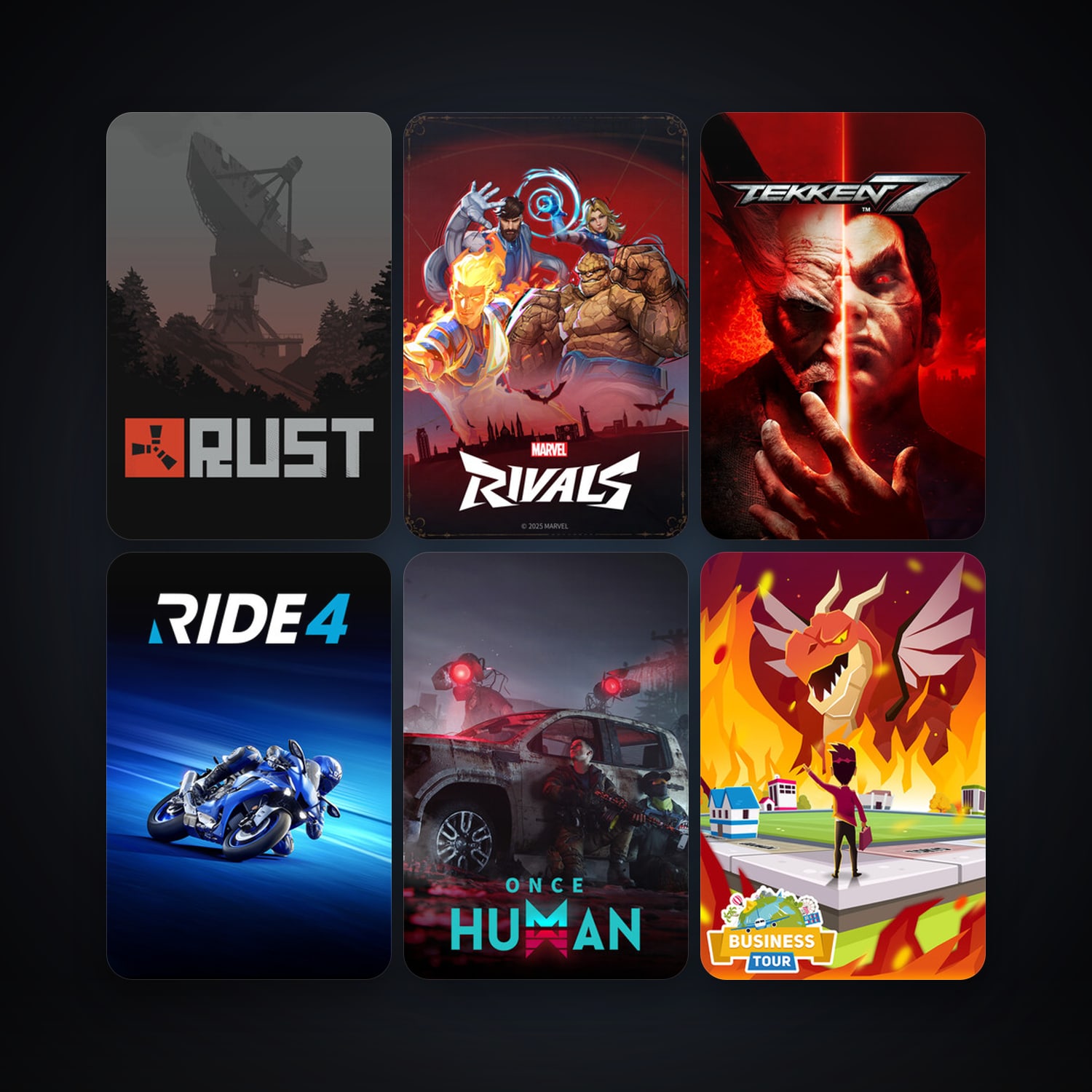 Rust + TEKKEN 7, 37 games, clean — HabibiAccounts