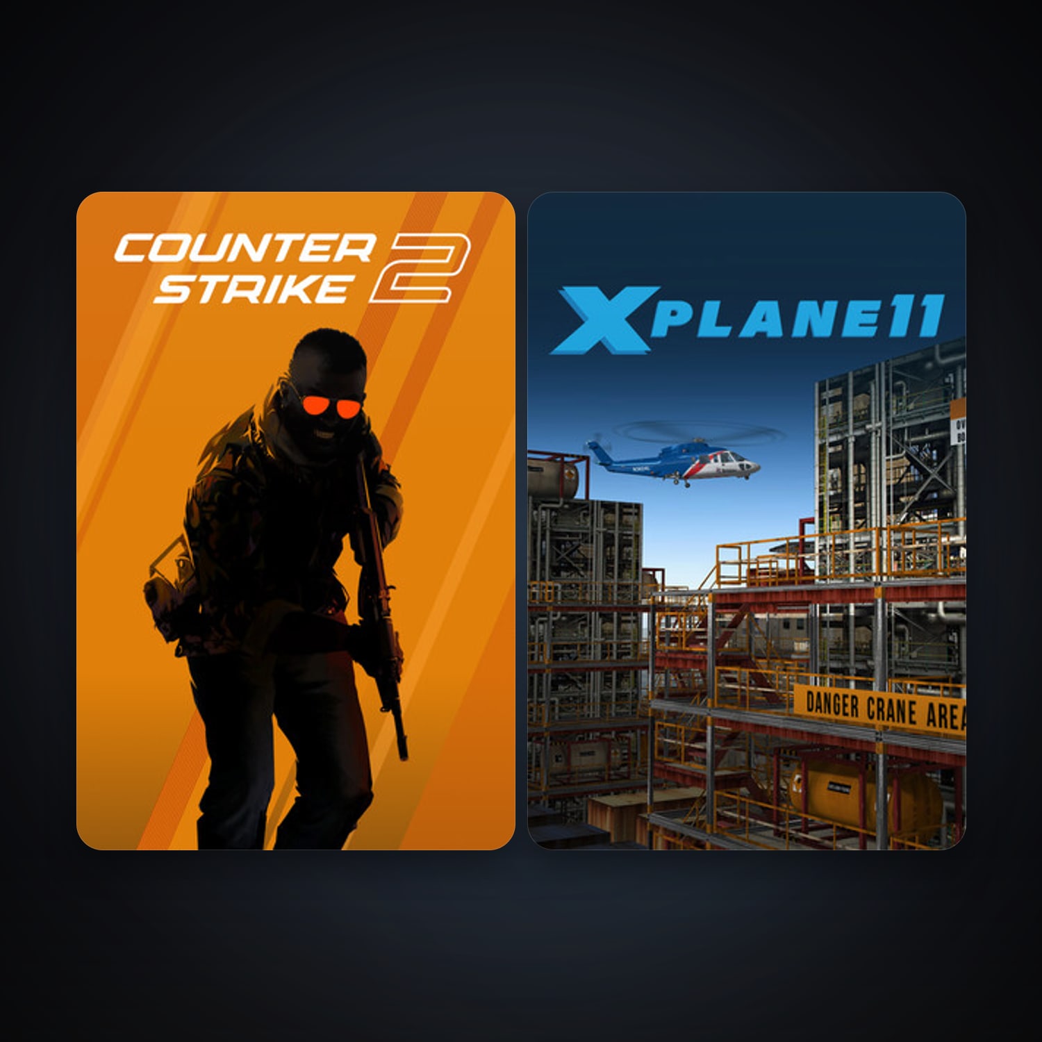 CS2 Prime + X-Plane 11, 2 games, clean — HabibiAccounts