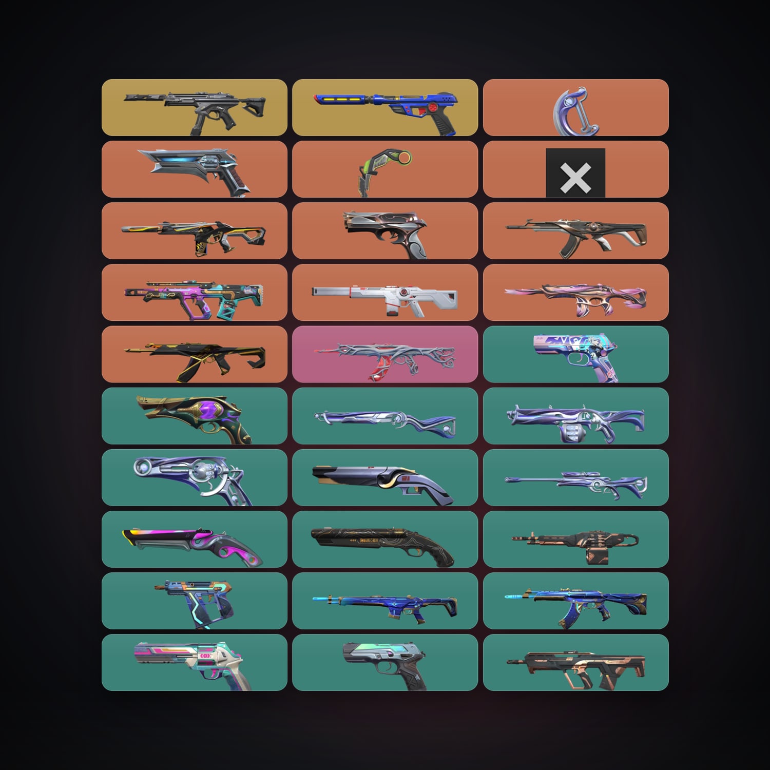 LA Silver 2 locker — 3 knives, 40 skins, lvl 236 — HabibiAccounts