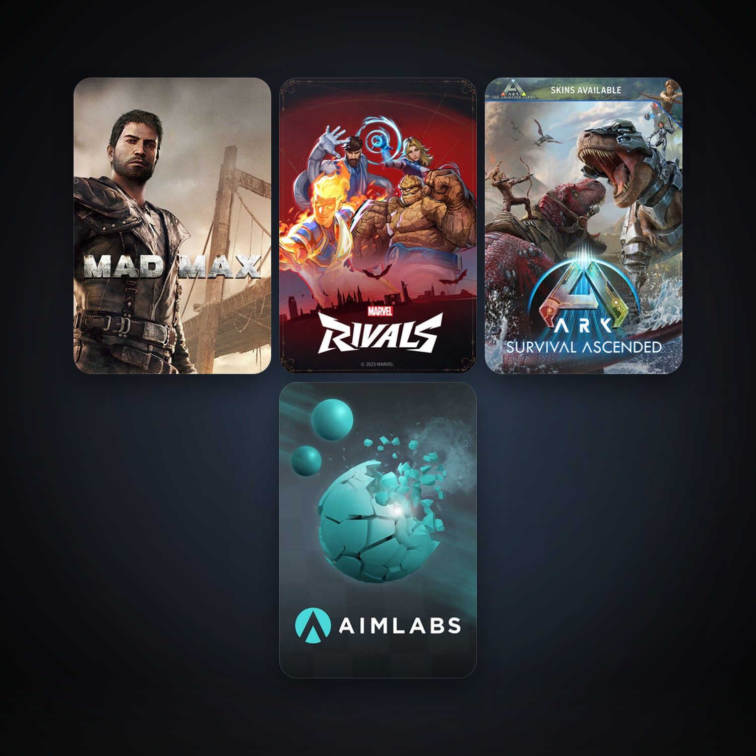 Mad Max + Aimlabs, 6 games, clean — HabibiAccounts