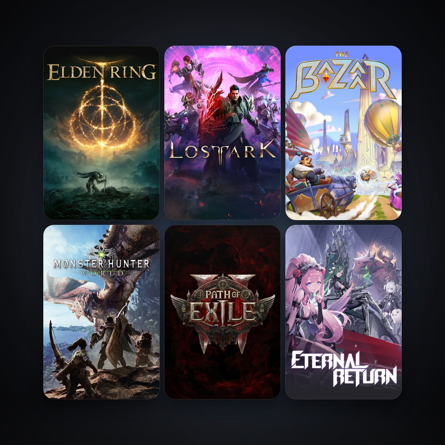 MONSTER HUNTER: WORLD + Eternal Return, 67 games, Steam 10, clean — HabibiAccounts