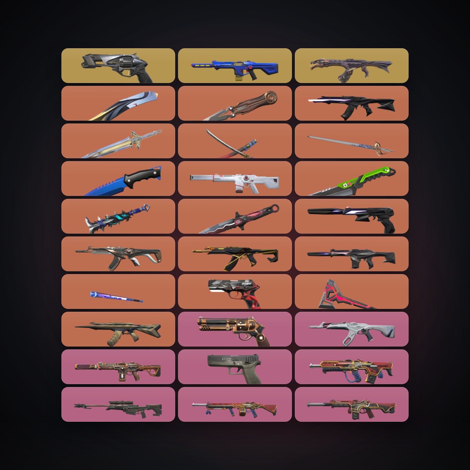 NA Plat 1 locker — 11 knives, 176 skins, lvl 163 — HabibiAccounts
