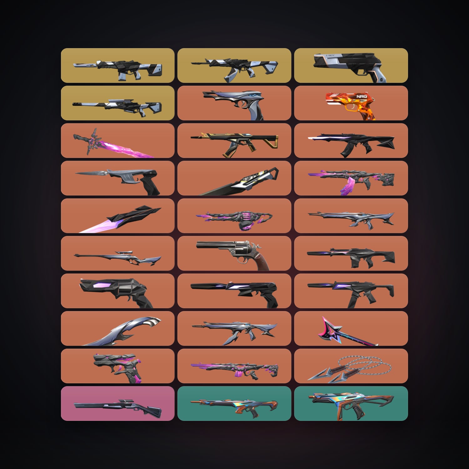 LA Plat 1 locker — 6 knives, 62 skins, lvl 98 — HabibiAccounts