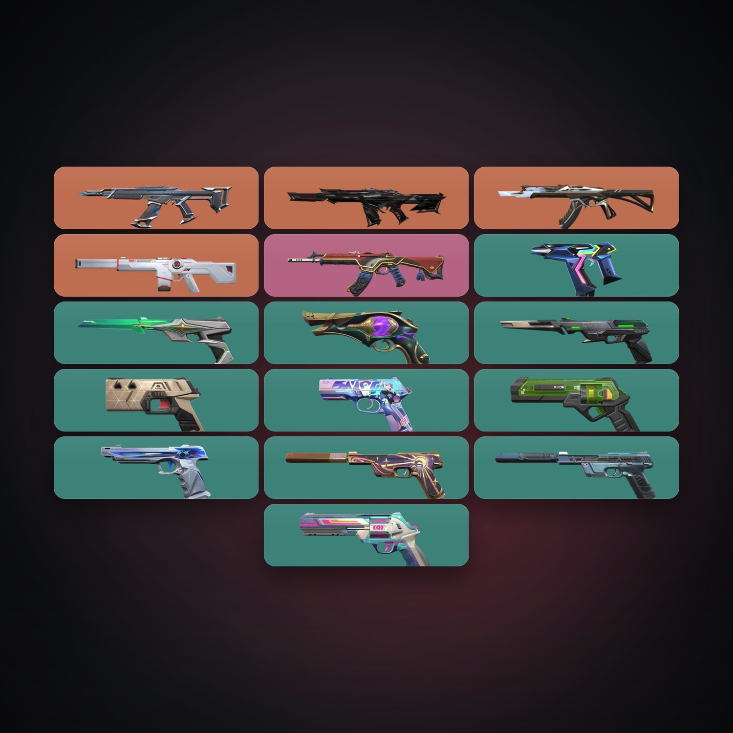 AP Gold 1 locker — 16 skins, lvl 227 — HabibiAccounts