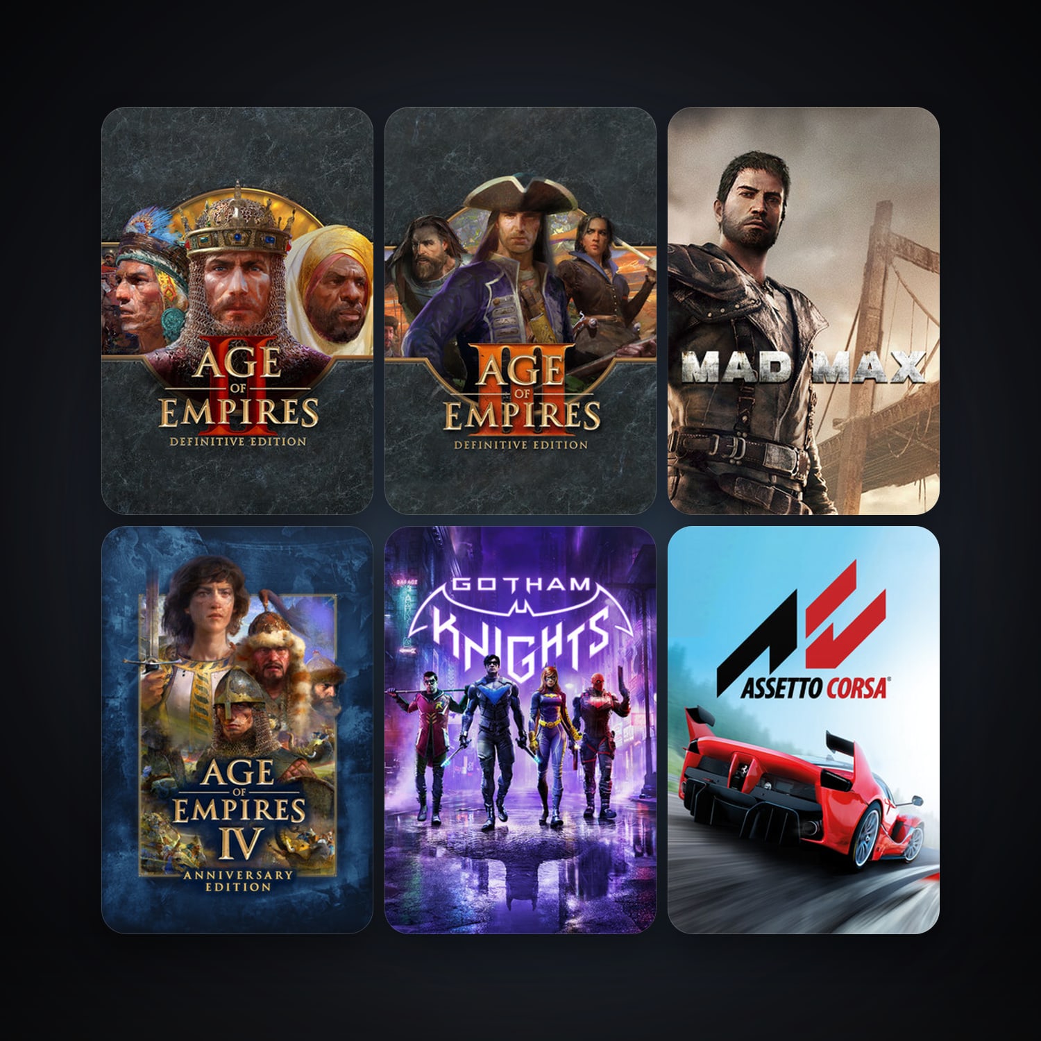 Mad Max + Assetto Corsa, 13 games, clean — HabibiAccounts