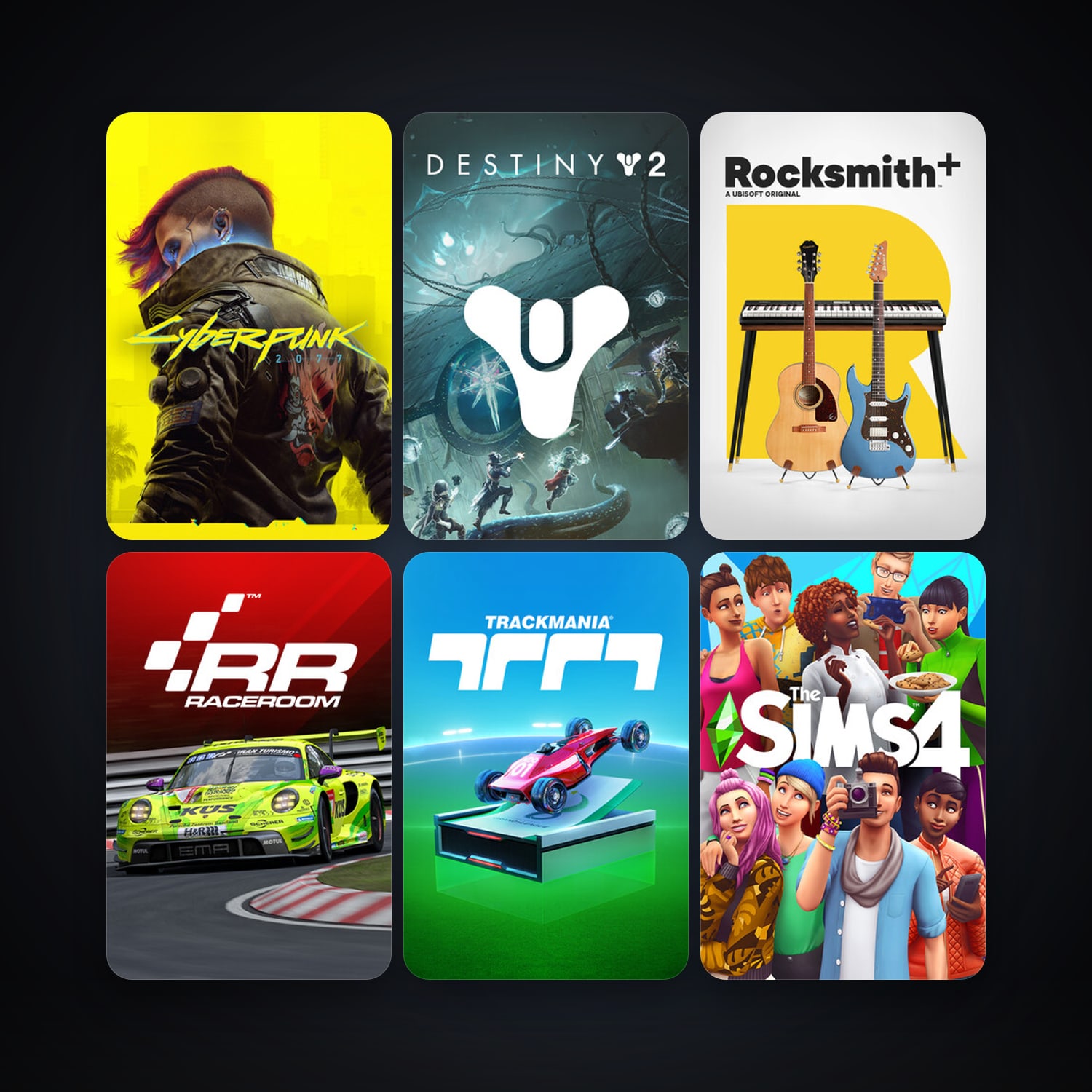 RaceRoom Racing Experience + Destiny 2, 26 games, clean — HabibiAccounts