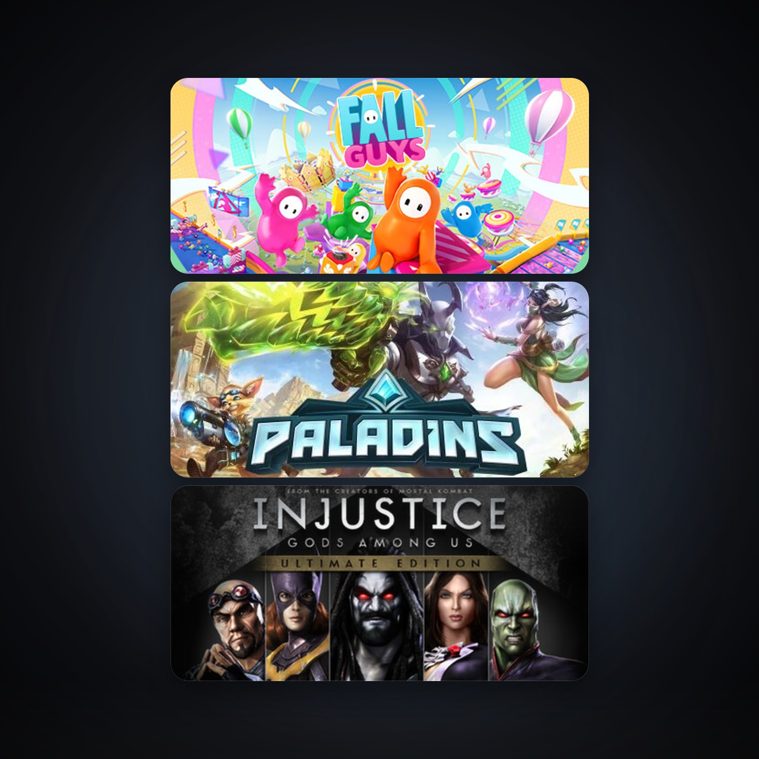Injustice: Gods Among Us Ultimate Edition + Paladins, 9 games, clean — HabibiAccounts