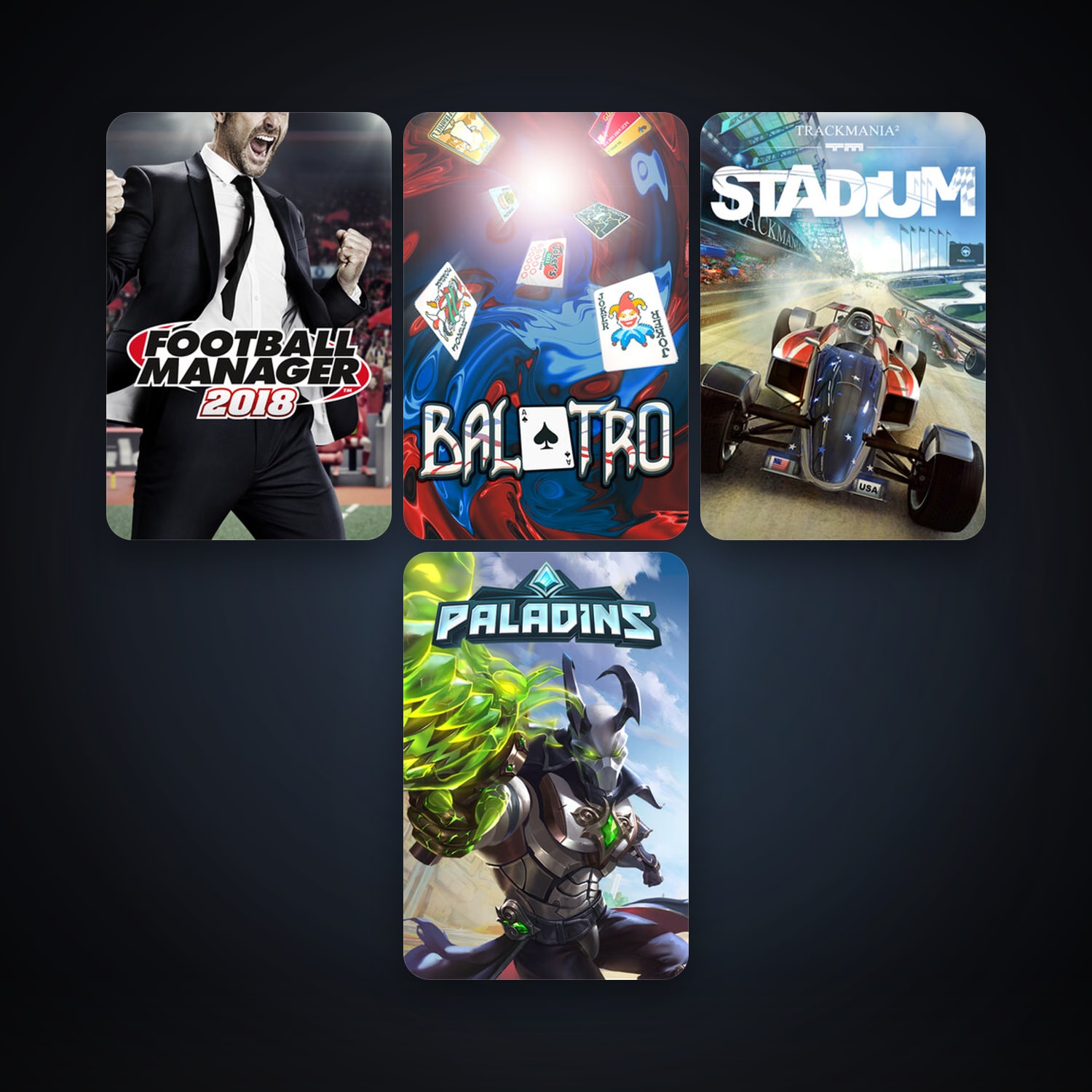 TrackMania² Stadium + Paladins, 8 games, clean — HabibiAccounts
