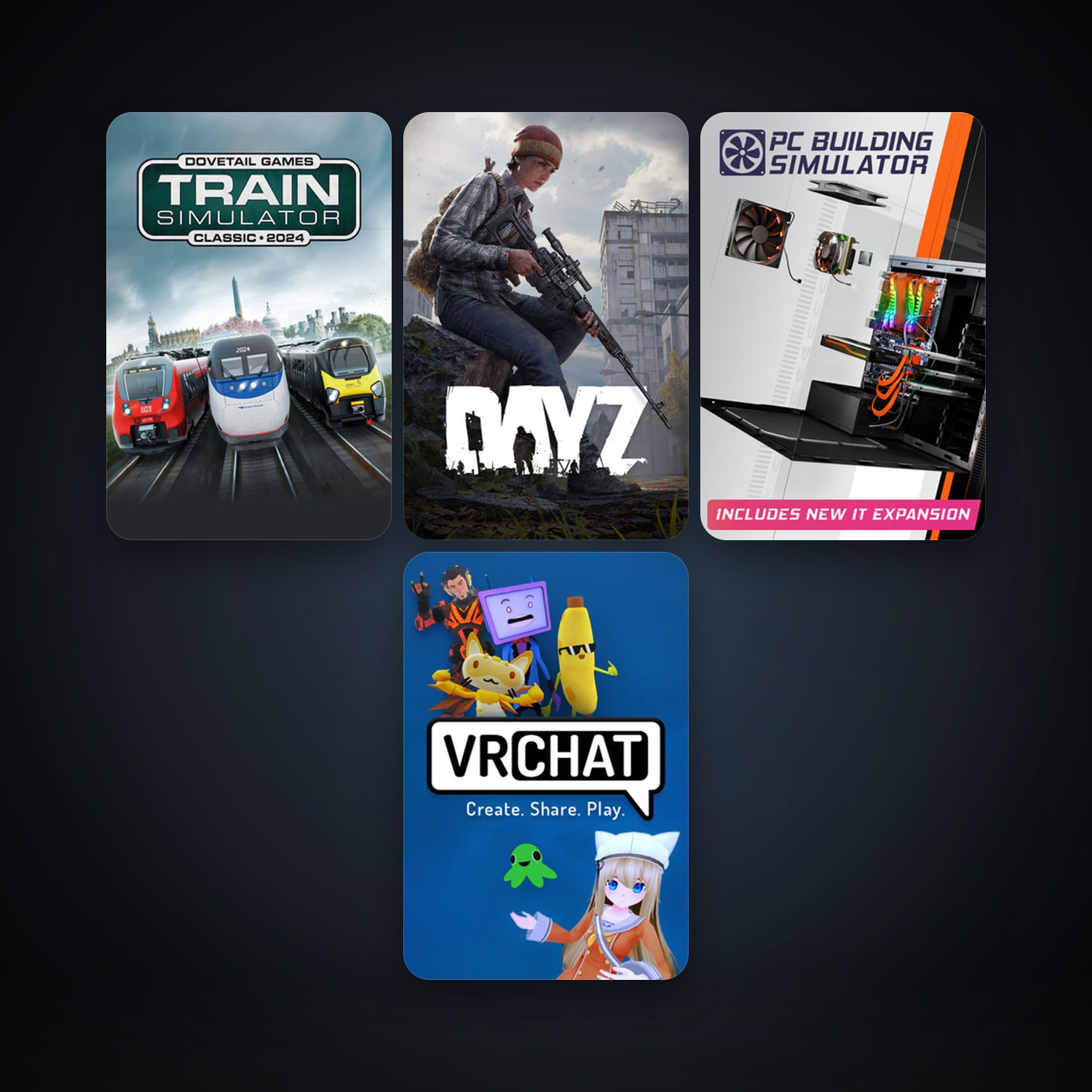 Train Simulator Classic + DayZ, 7 games, clean — HabibiAccounts