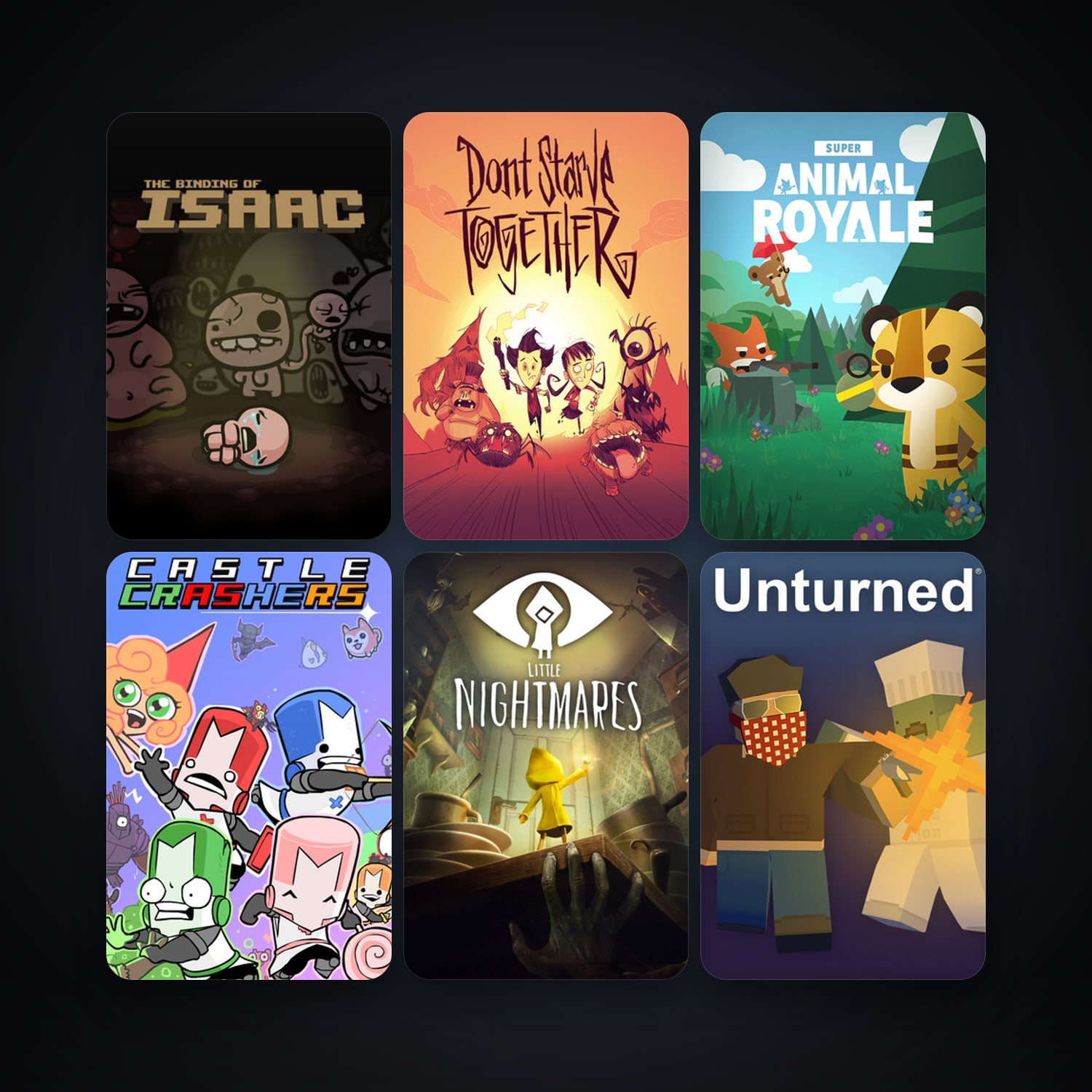 The Binding of Isaac + Castle Crashers, 17 games, clean — HabibiAccounts