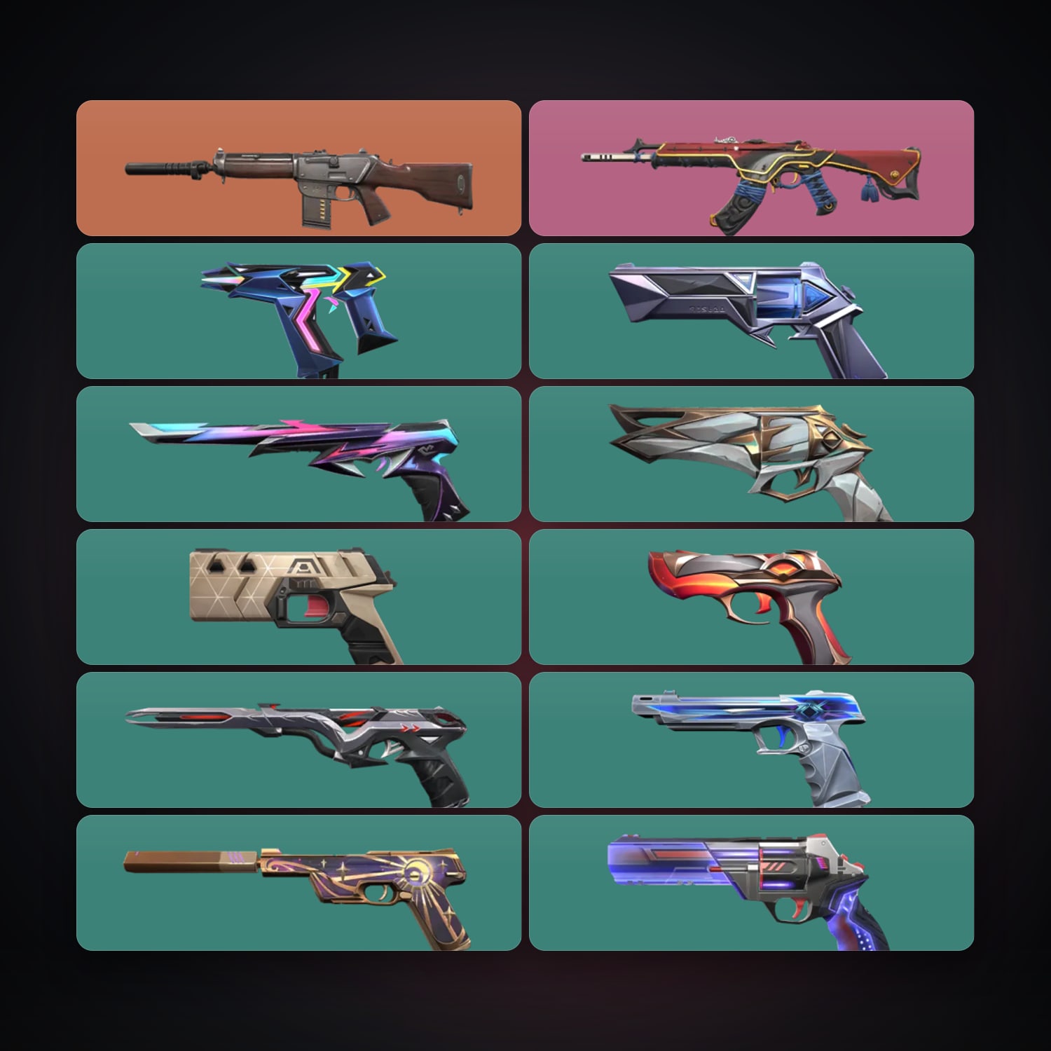 EU Gold 2 locker — 13 skins, lvl 286 — HabibiAccounts