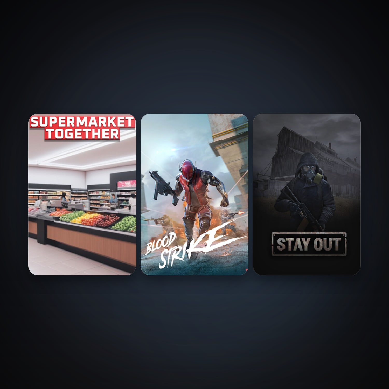 Stay Out + Supermarket Together, 5 games, clean — HabibiAccounts