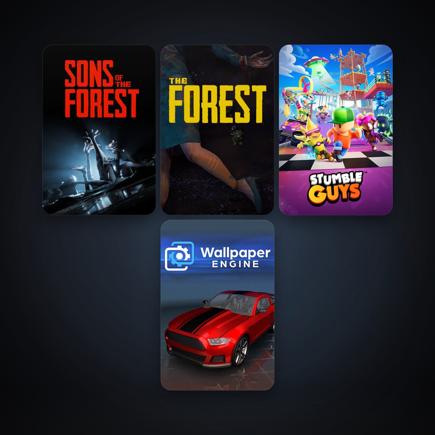 The Forest + Wallpaper Engine, 6 games, clean — HabibiAccounts