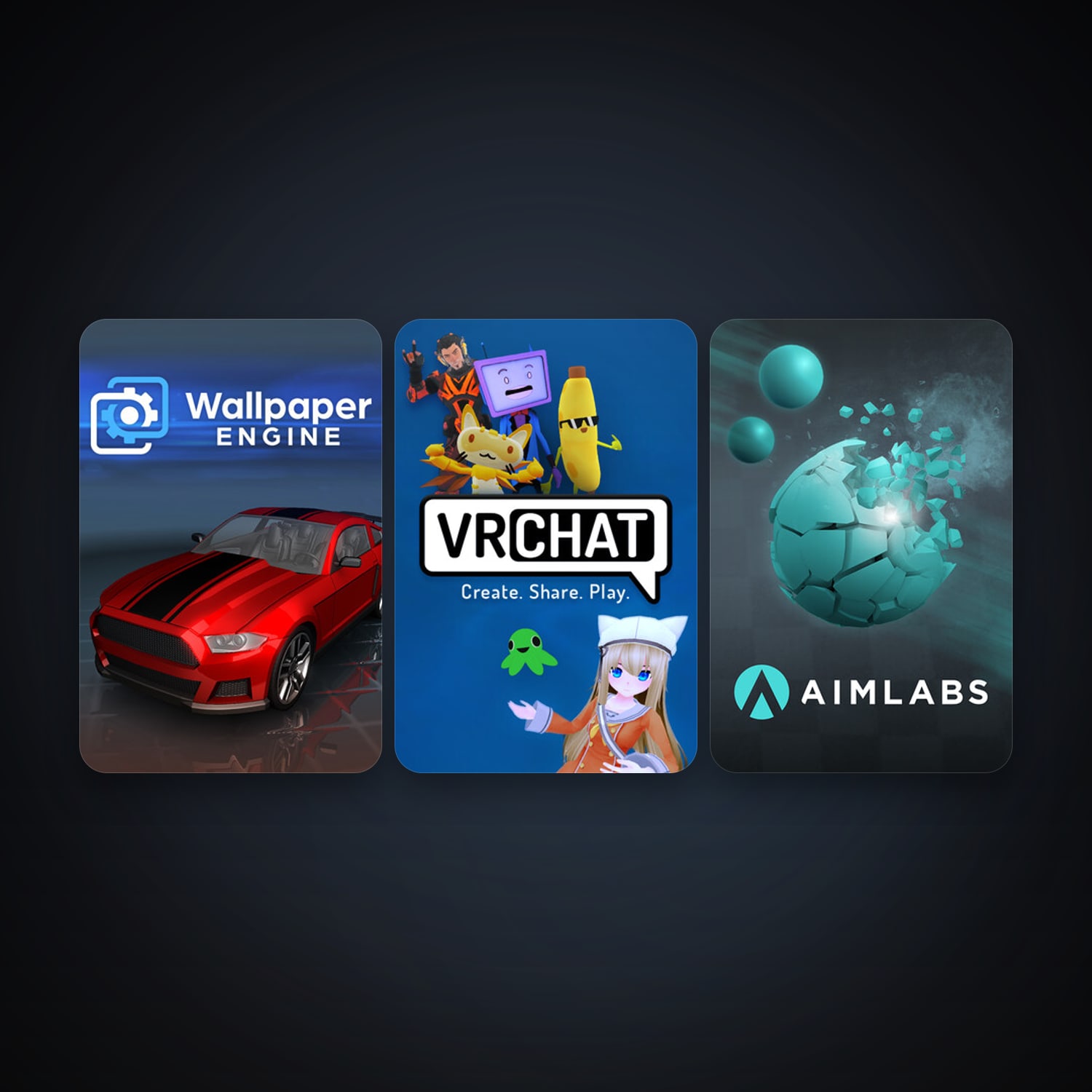 Wallpaper Engine + VRChat, 10 games, clean — HabibiAccounts
