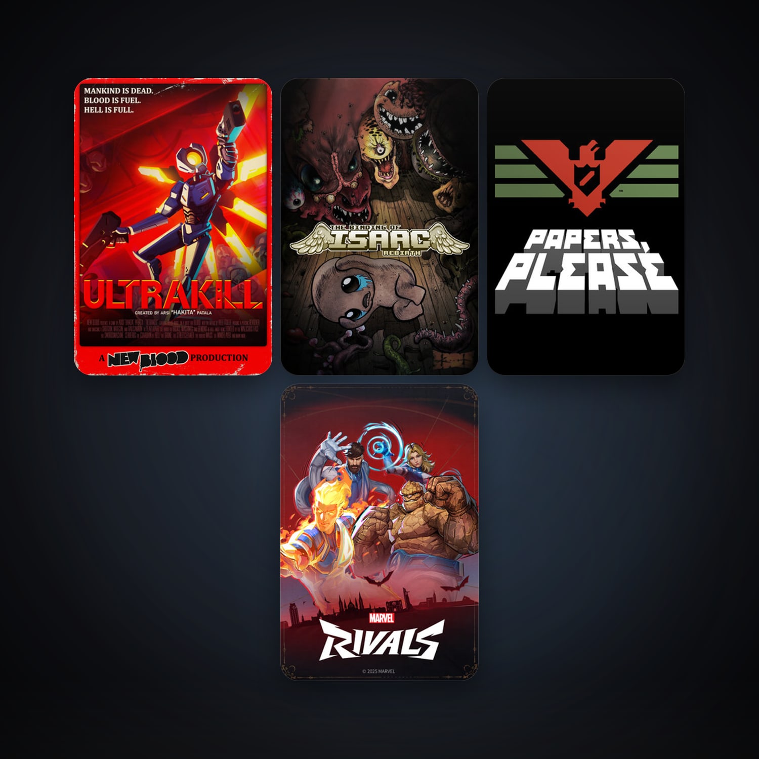 Papers, Please + The Binding of Isaac: Rebirth, 7 games, clean — HabibiAccounts