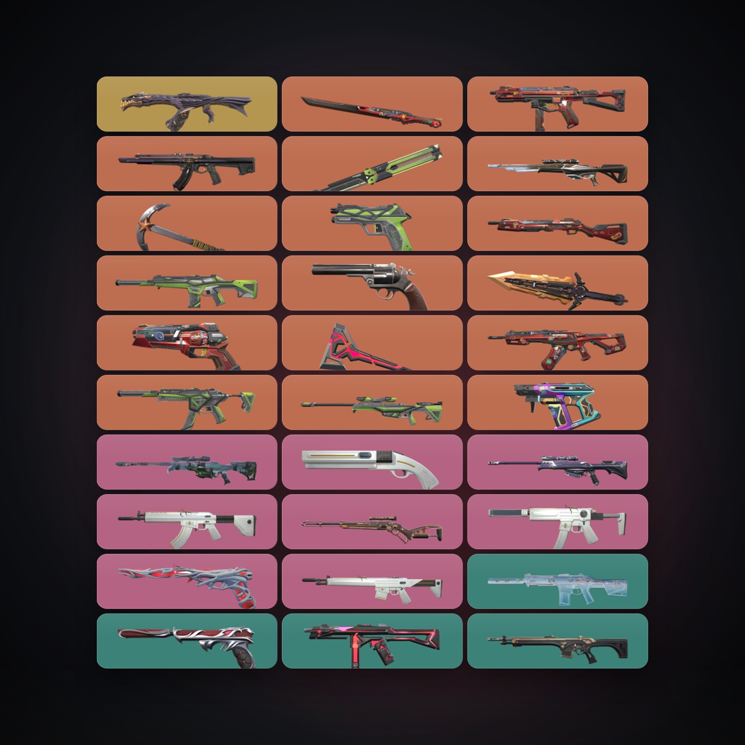 NA Gold 3 locker — 5 knives, 70 skins, lvl 95 · 260623389 — HabibiAccounts