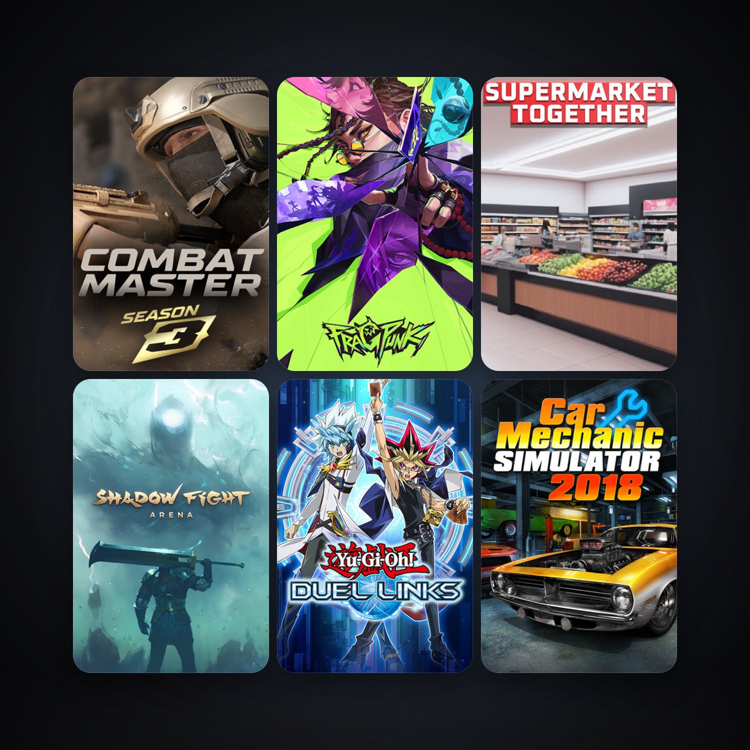 Yu-Gi-Oh! Duel Links + Car Mechanic Simulator 2018, 20 games, clean — HabibiAccounts