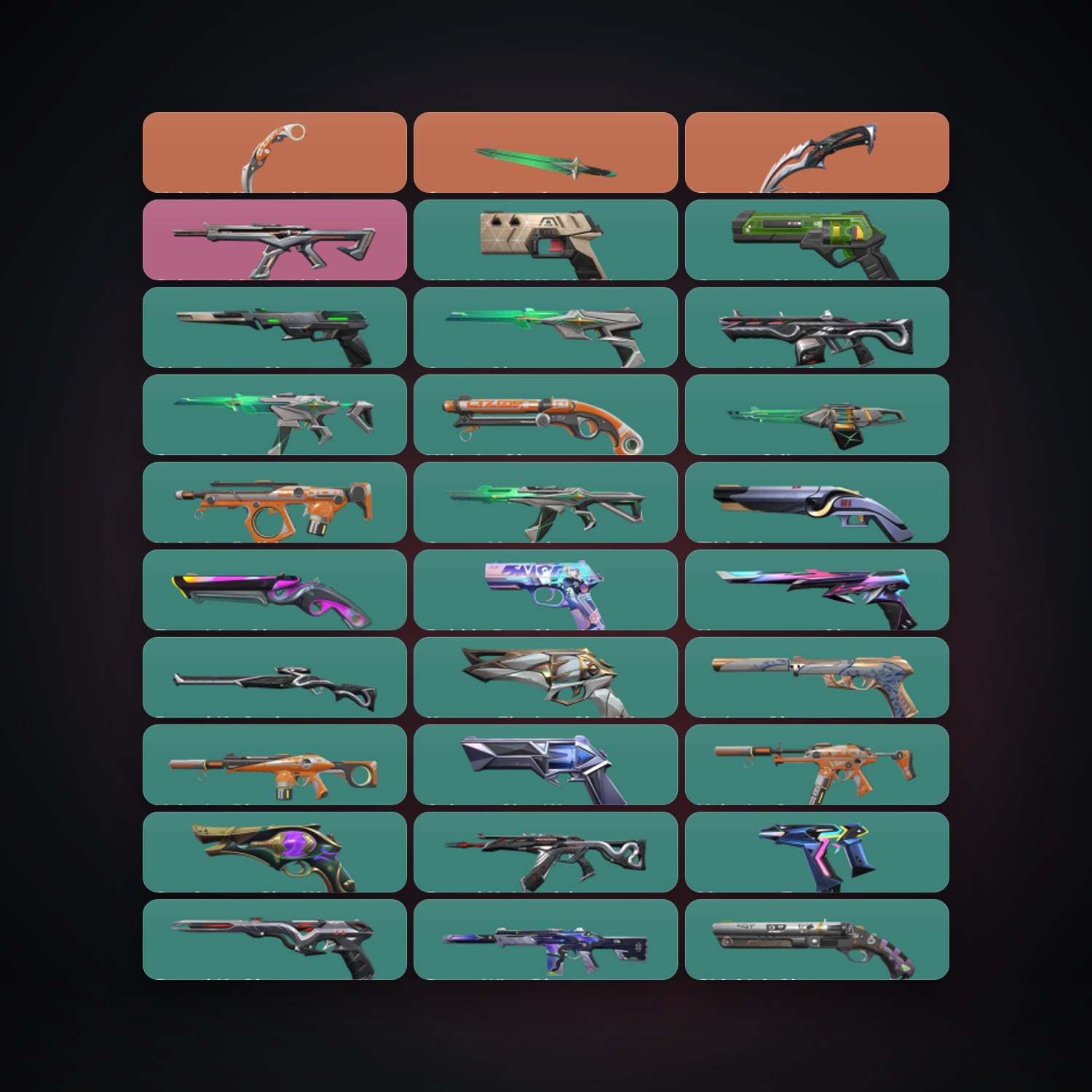 LA Gold 1 locker — 3 knives, 96 skins, lvl 627 — HabibiAccounts