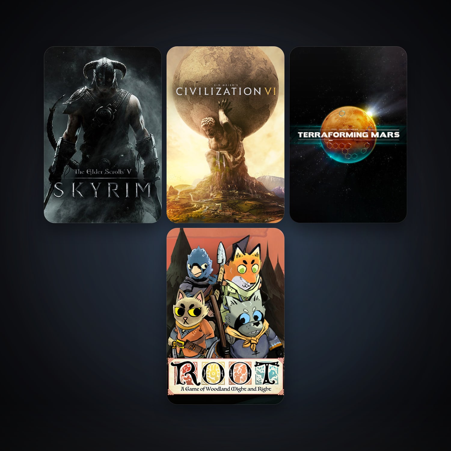 The Elder Scrolls V: Skyrim + Sid Meier's Civilization VI, 5 games, clean — HabibiAccounts