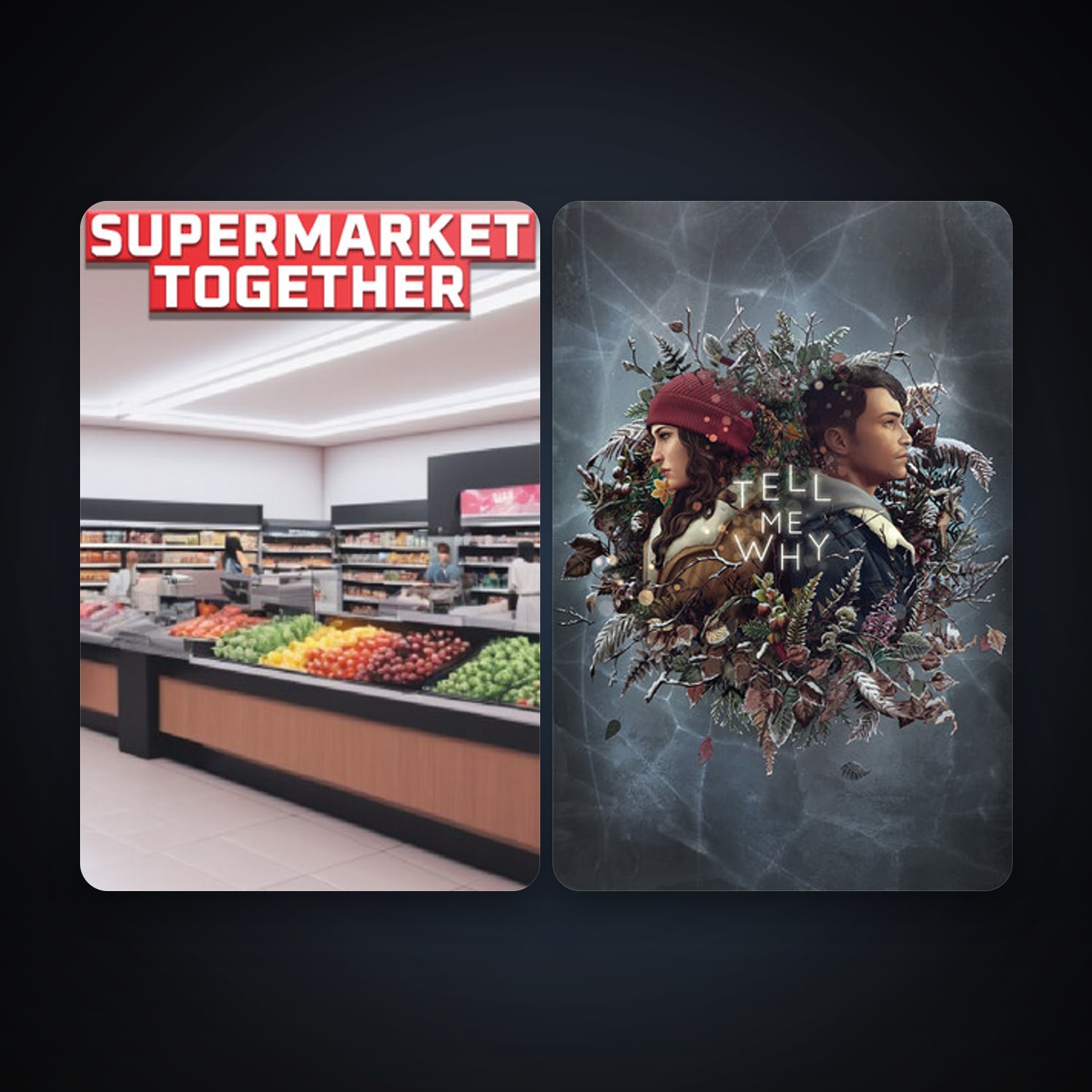 Tell Me Why + Supermarket Together, 2 games, clean — HabibiAccounts