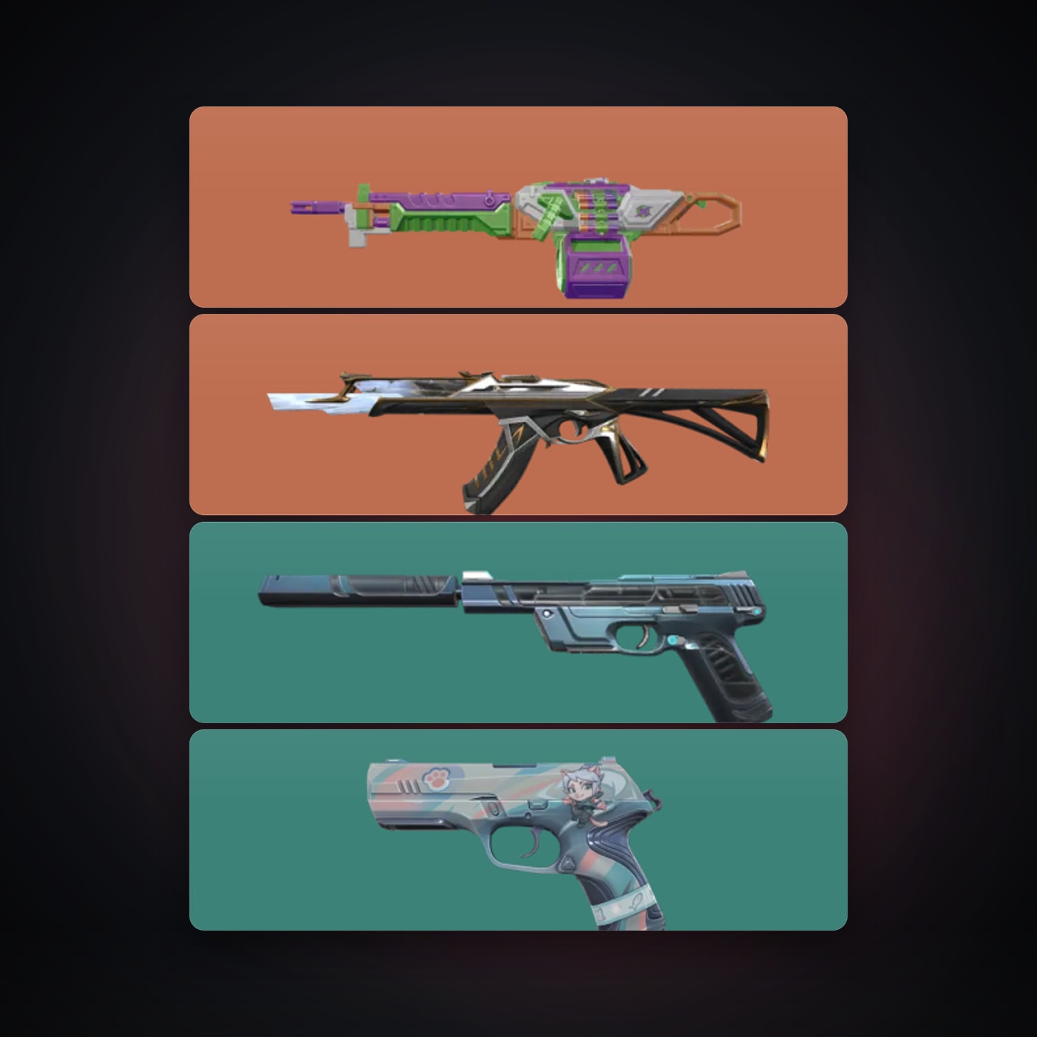 NA Gold 1 locker — 5 skins, lvl 135 — HabibiAccounts