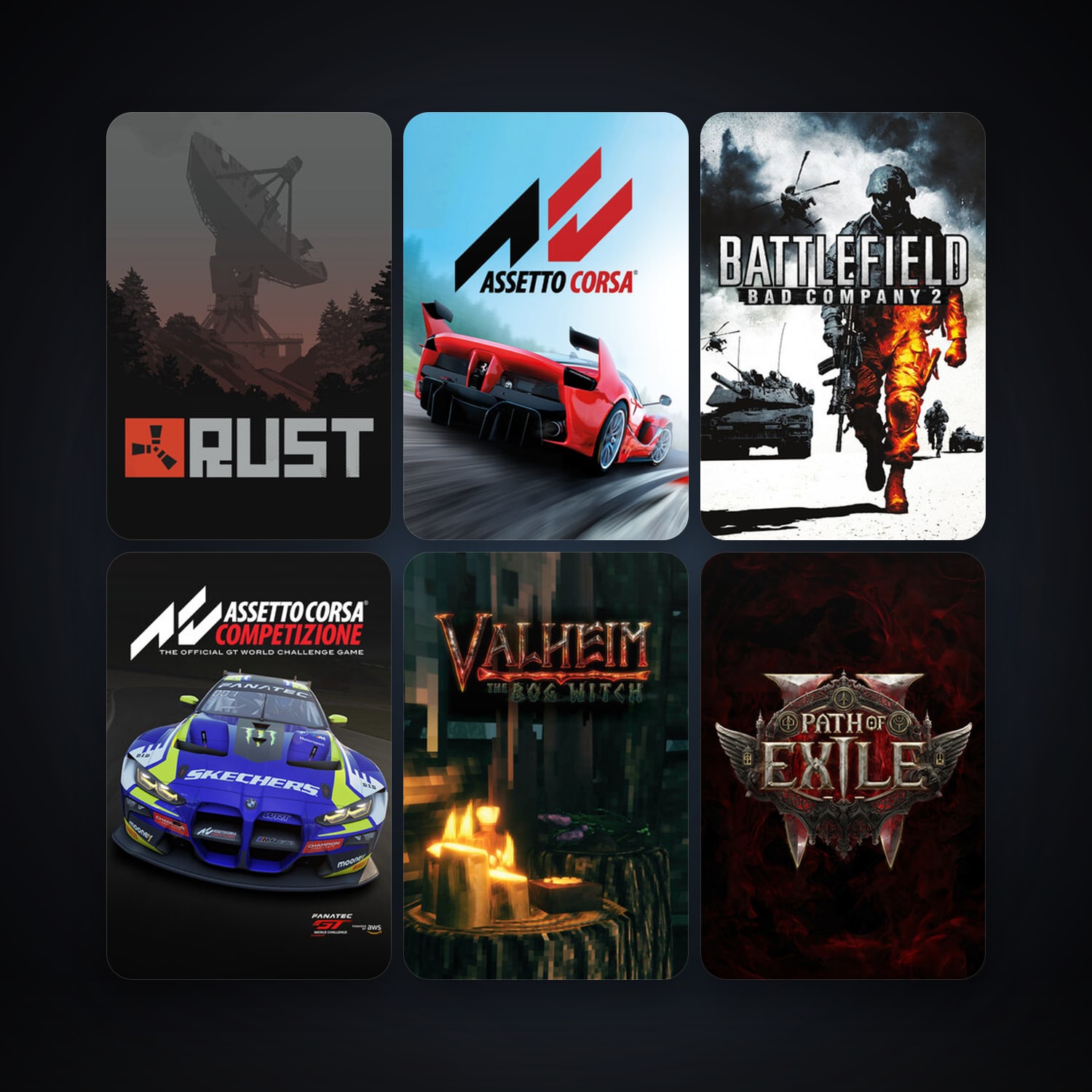 RACE 07 + Battlefield: Bad Company 2, 37 games, Steam 11, clean — HabibiAccounts