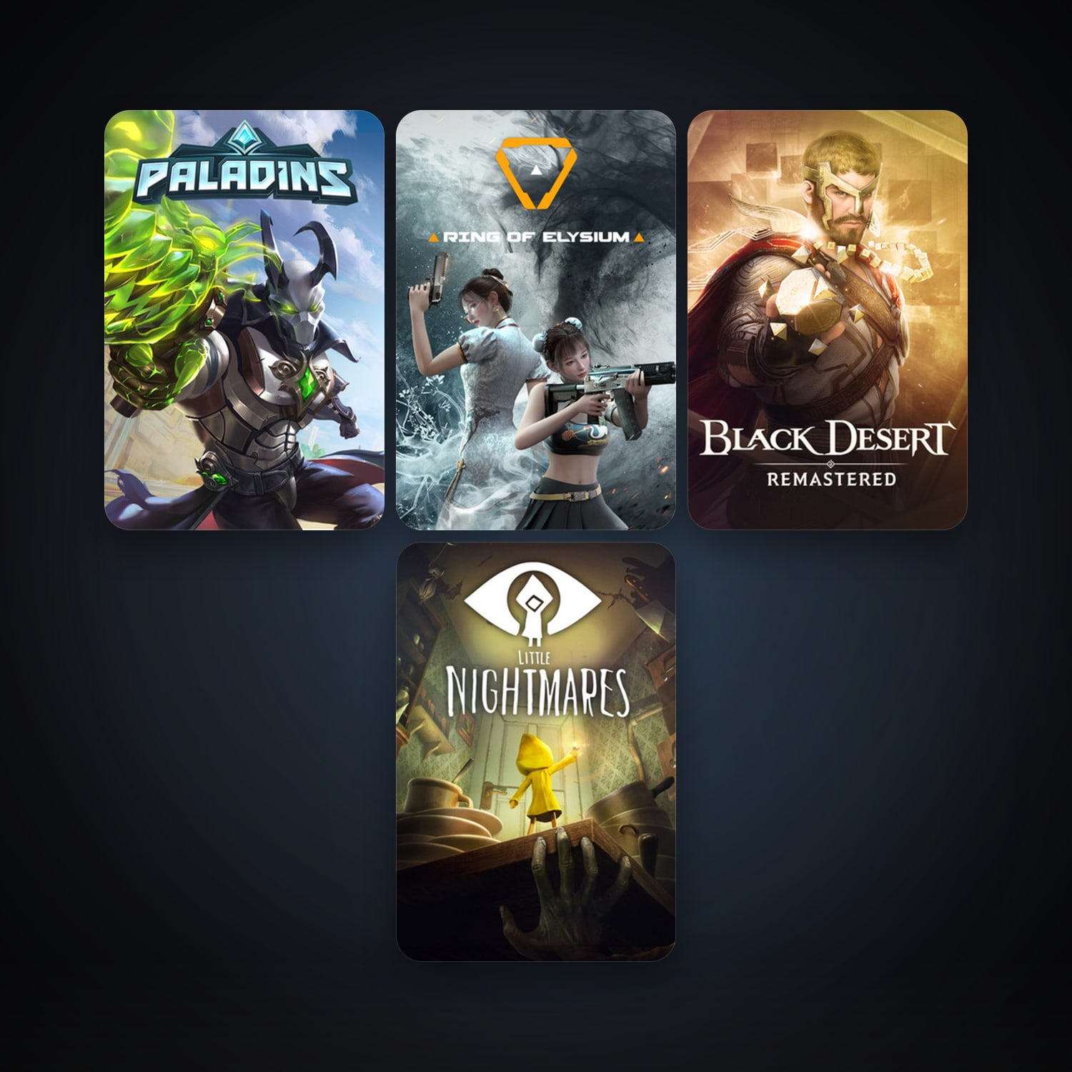 Little Nightmares + Paladins, 6 games, clean — HabibiAccounts