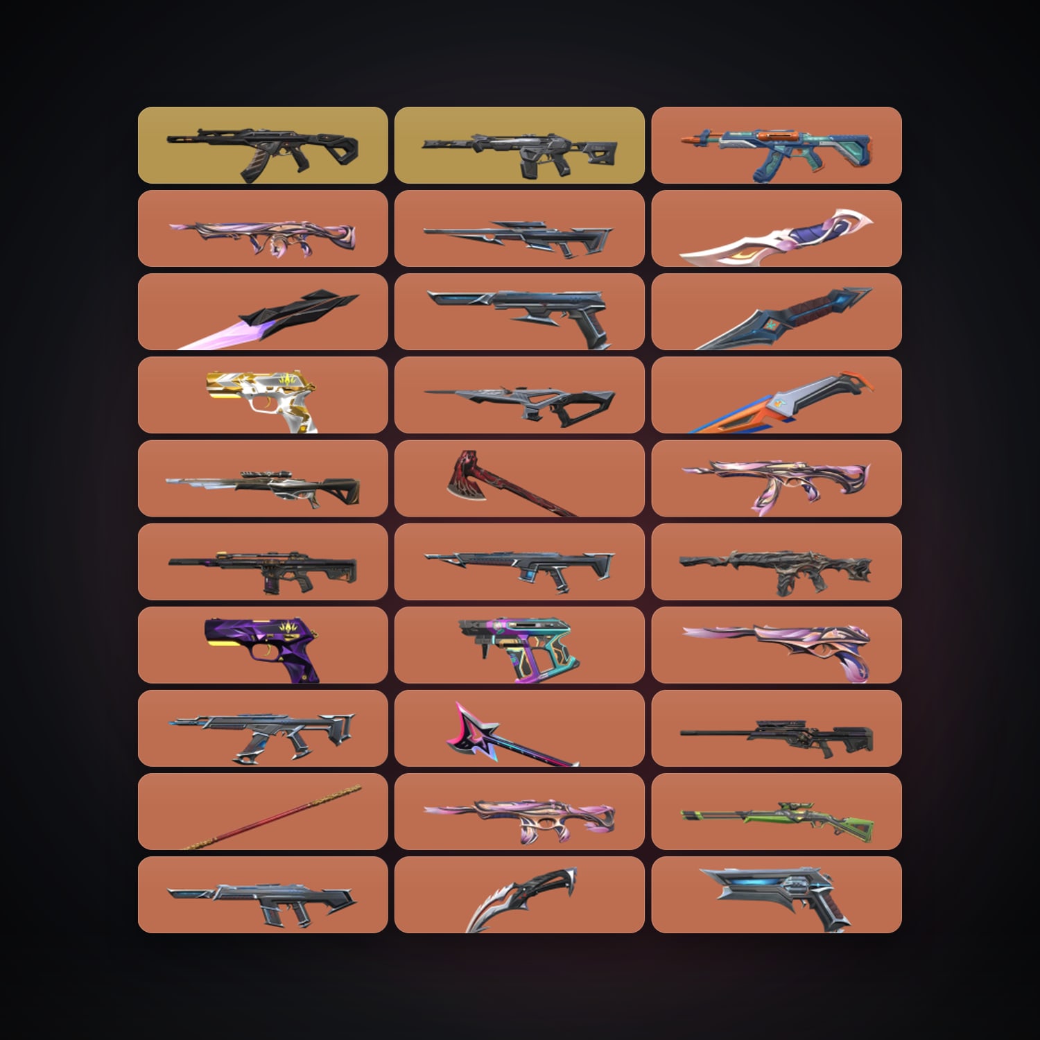 EU Gold 1 locker — 8 knives, 76 skins, lvl 205 — HabibiAccounts