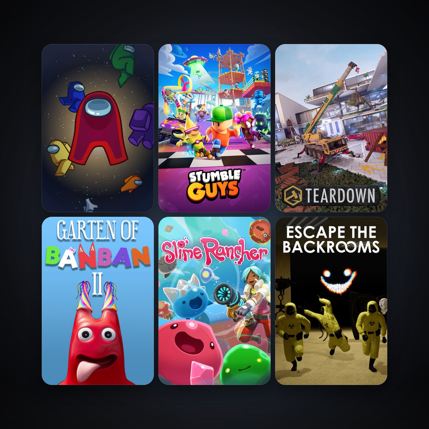 Slime Rancher + Among Us, 14 games, clean — HabibiAccounts