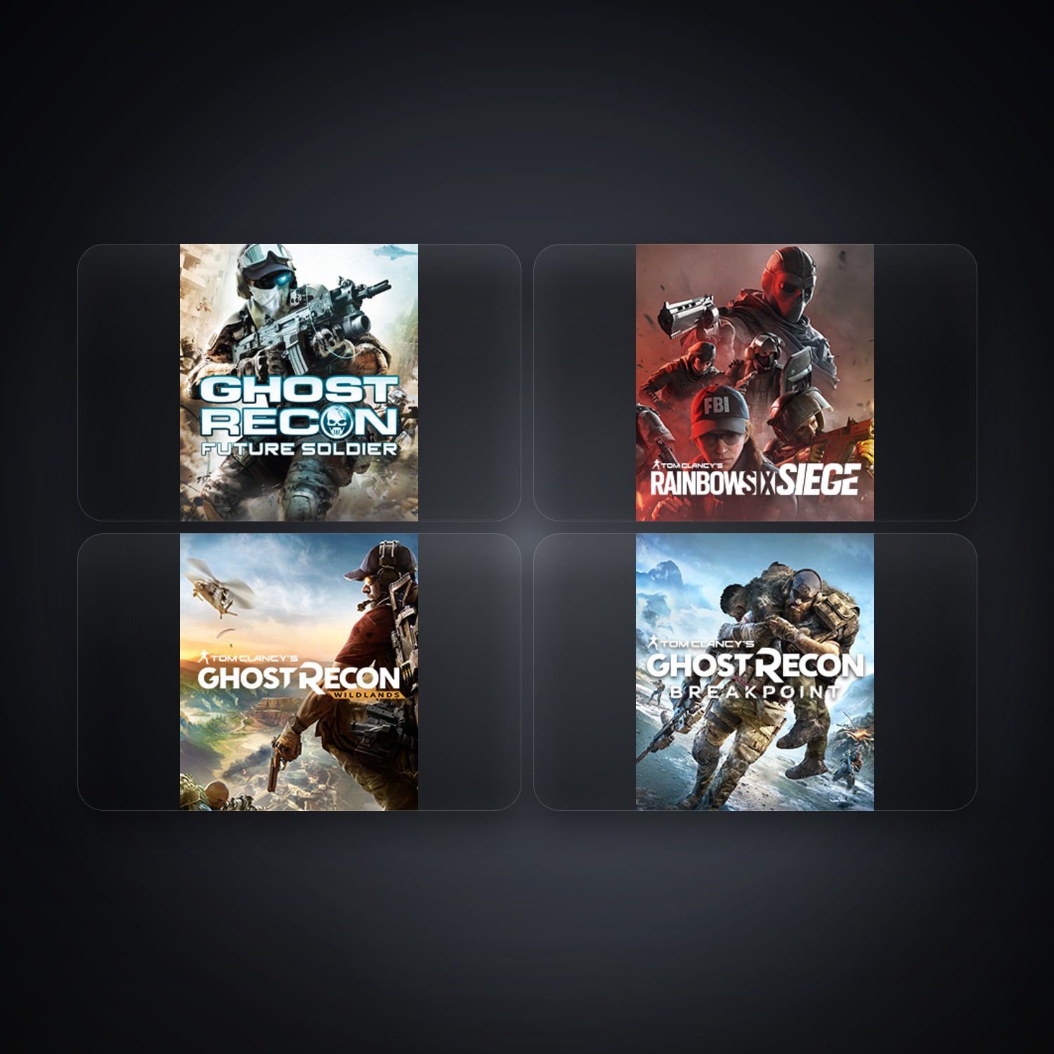 Ubisoft Tom Clancy's Ghost Recon Future Soldier + Tom Clancy's Rainbow Six Siege — FR — 4 games — HabibiAccounts