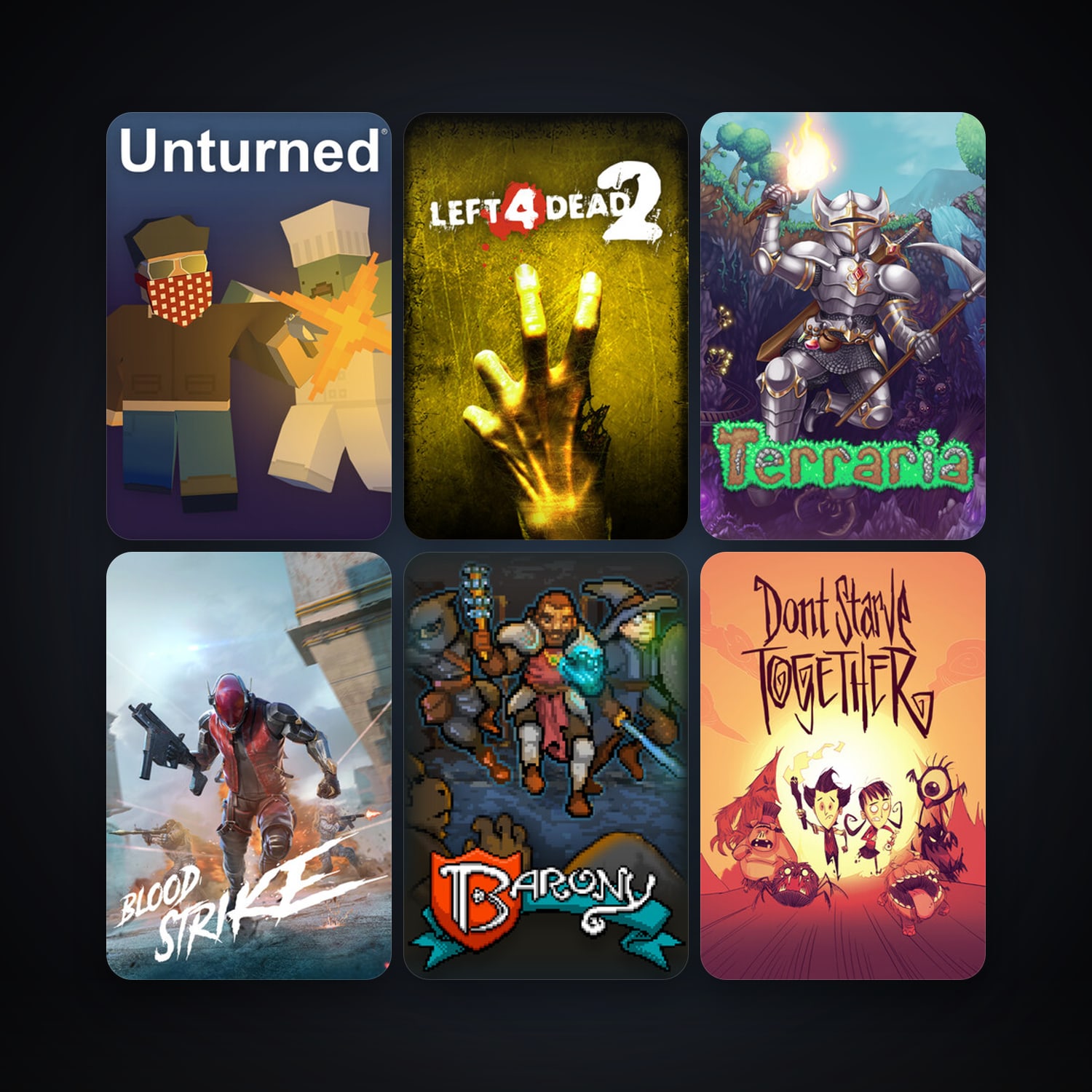 Left 4 Dead 2 + Terraria, 34 games, clean — HabibiAccounts