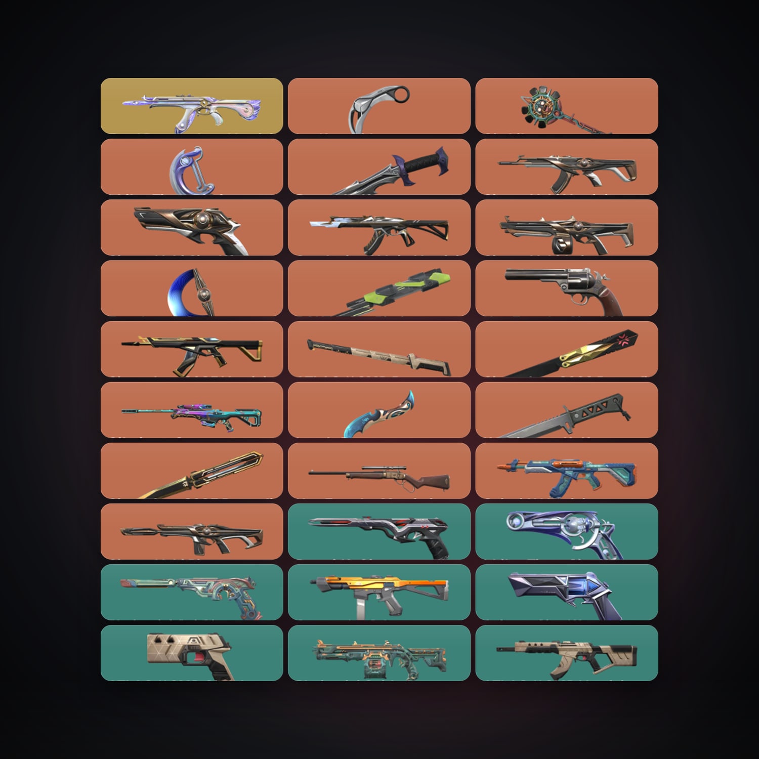NA Gold 1 locker — 11 knives, 68 skins, lvl 131 — HabibiAccounts