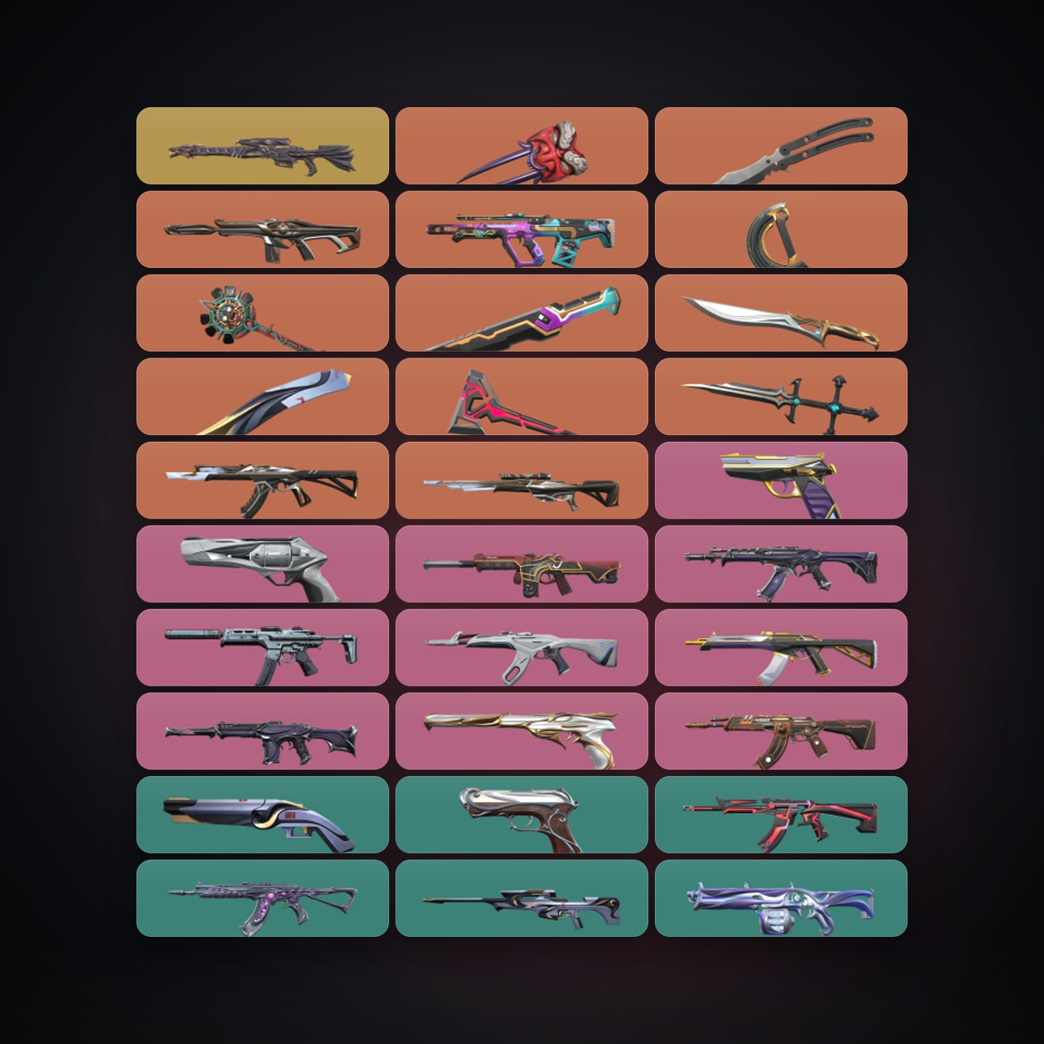 NA Gold 2 locker — 9 knives, 107 skins, lvl 95 — HabibiAccounts