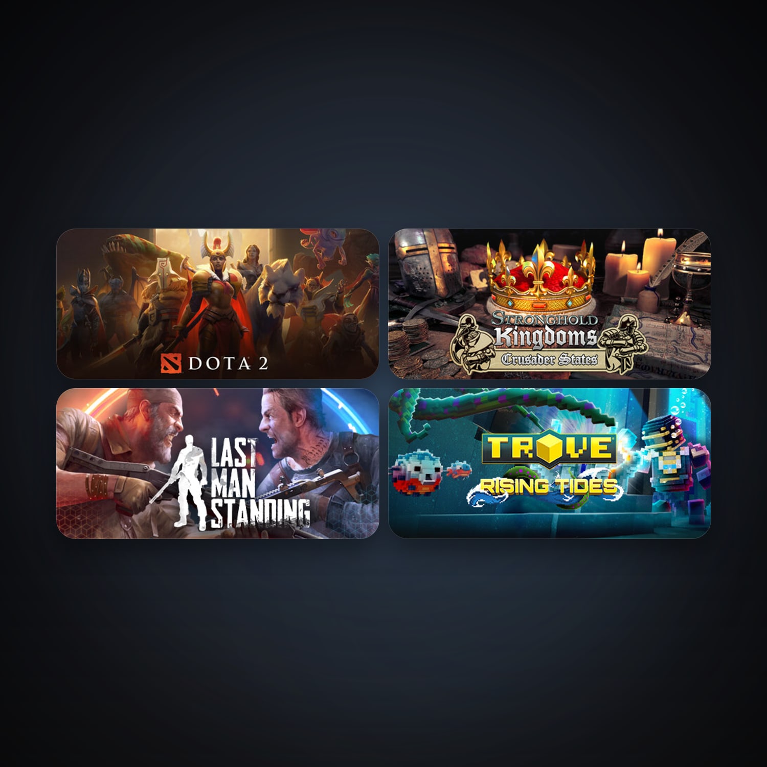 Dota 2 + Stronghold Kingdoms, 11 games, Steam 12, clean — HabibiAccounts